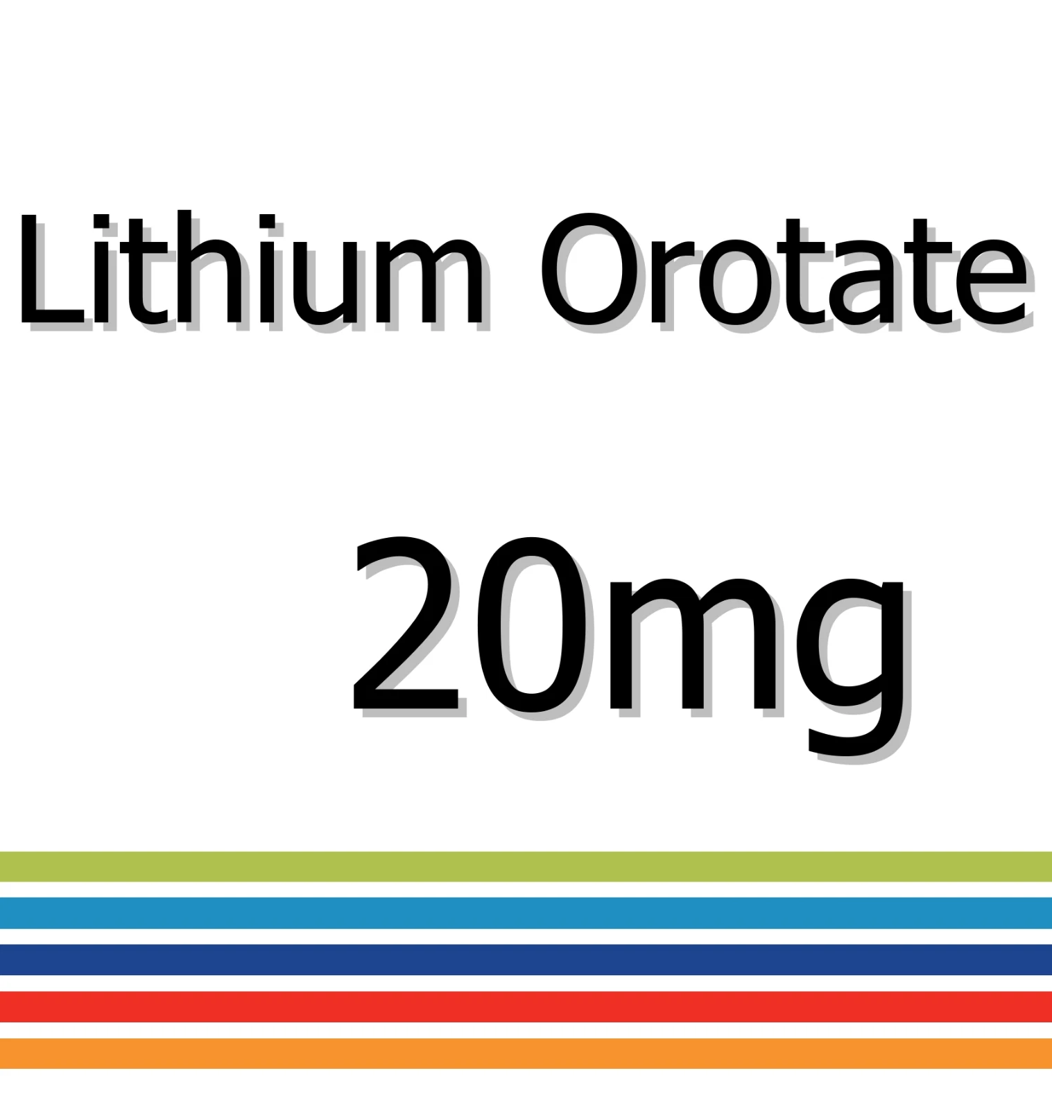 Lithium Orotate 20mg x 60 Tablets -