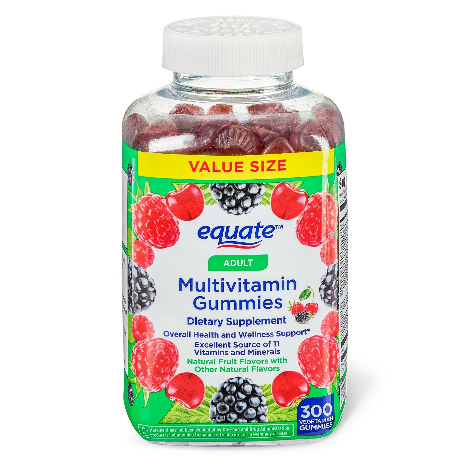 Equate Adult Multivitamin, 300 Vegetarian Gummies General Wellness..+