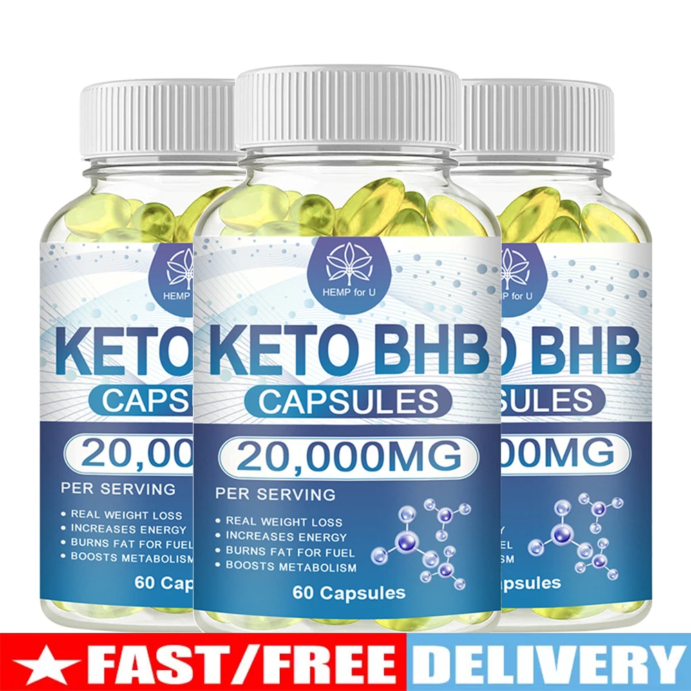3Bottles Keto BHB Capsules Weight Loss Supplement Fat Burn Carb Blocker
