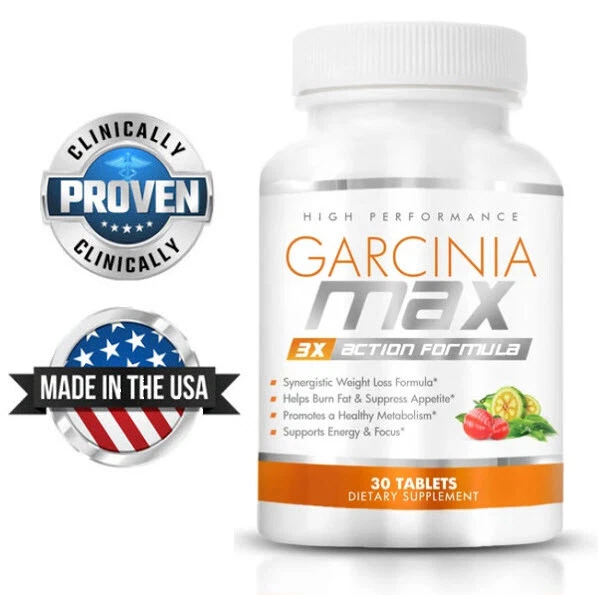 Garcinia Max - 3X Action Weight Loss Formula - Fat Burning - Healthy Metabolism