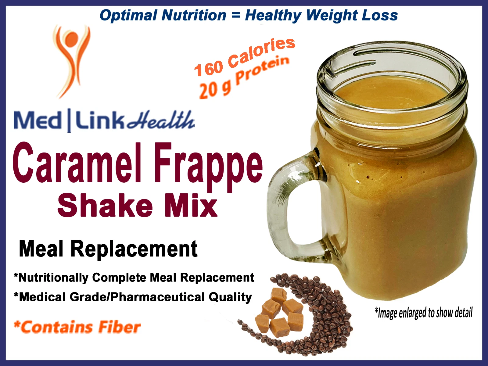 CARAMEL FRAPPE SHAKE MIX | SIMILAR TO Optifast® 800 | 3 BOXES | MEAL REPLACEMENT