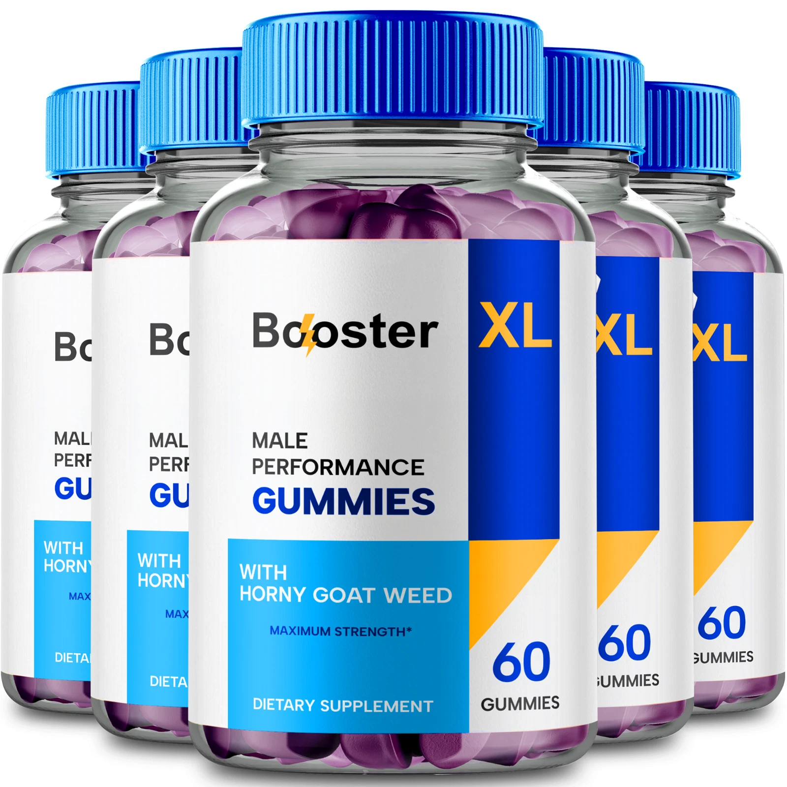 (5 Pack) Booster XL Male Gummy, BoosterXL Men Support Gummies (300 Gummies)