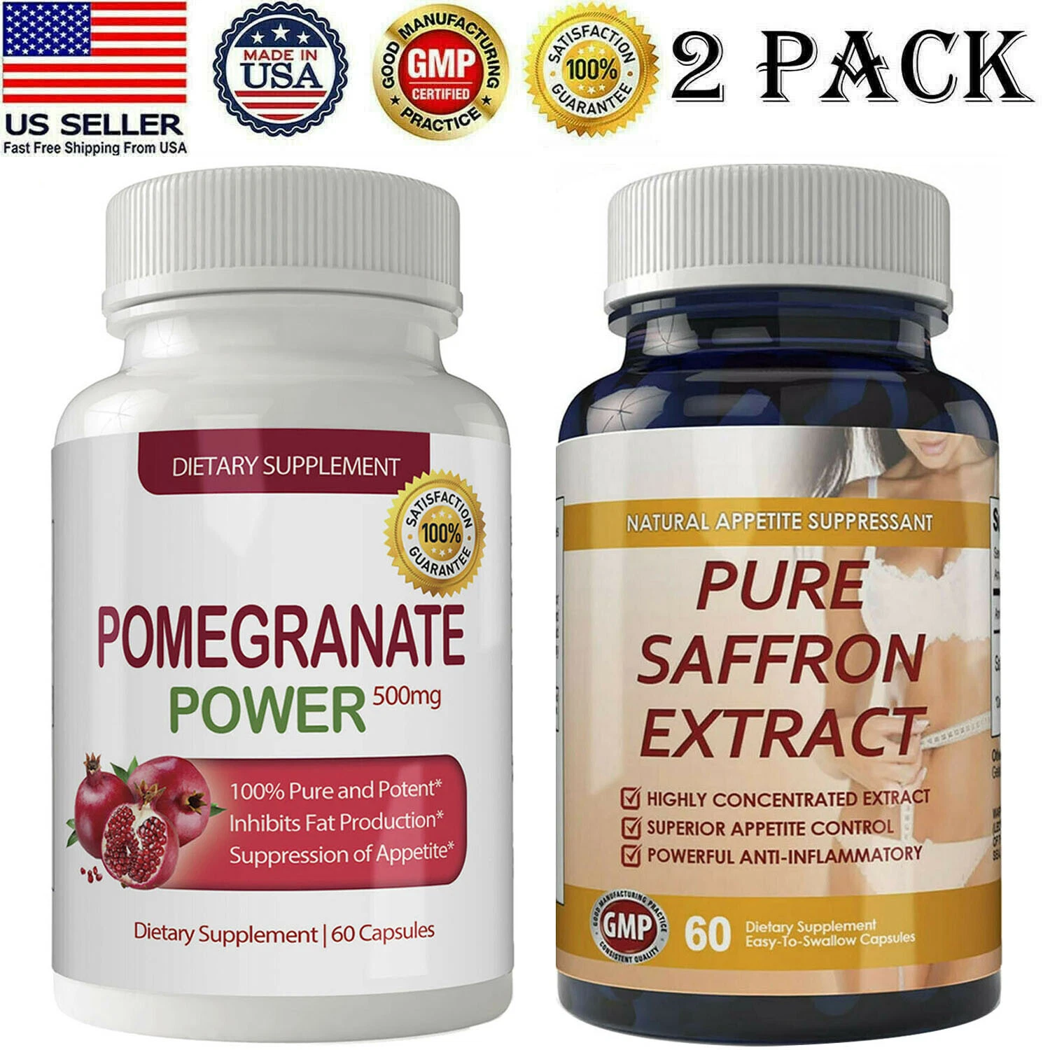 Pomegranate Extract 500mg Caps Max Strength Saffron Extract Weight Loss Pills