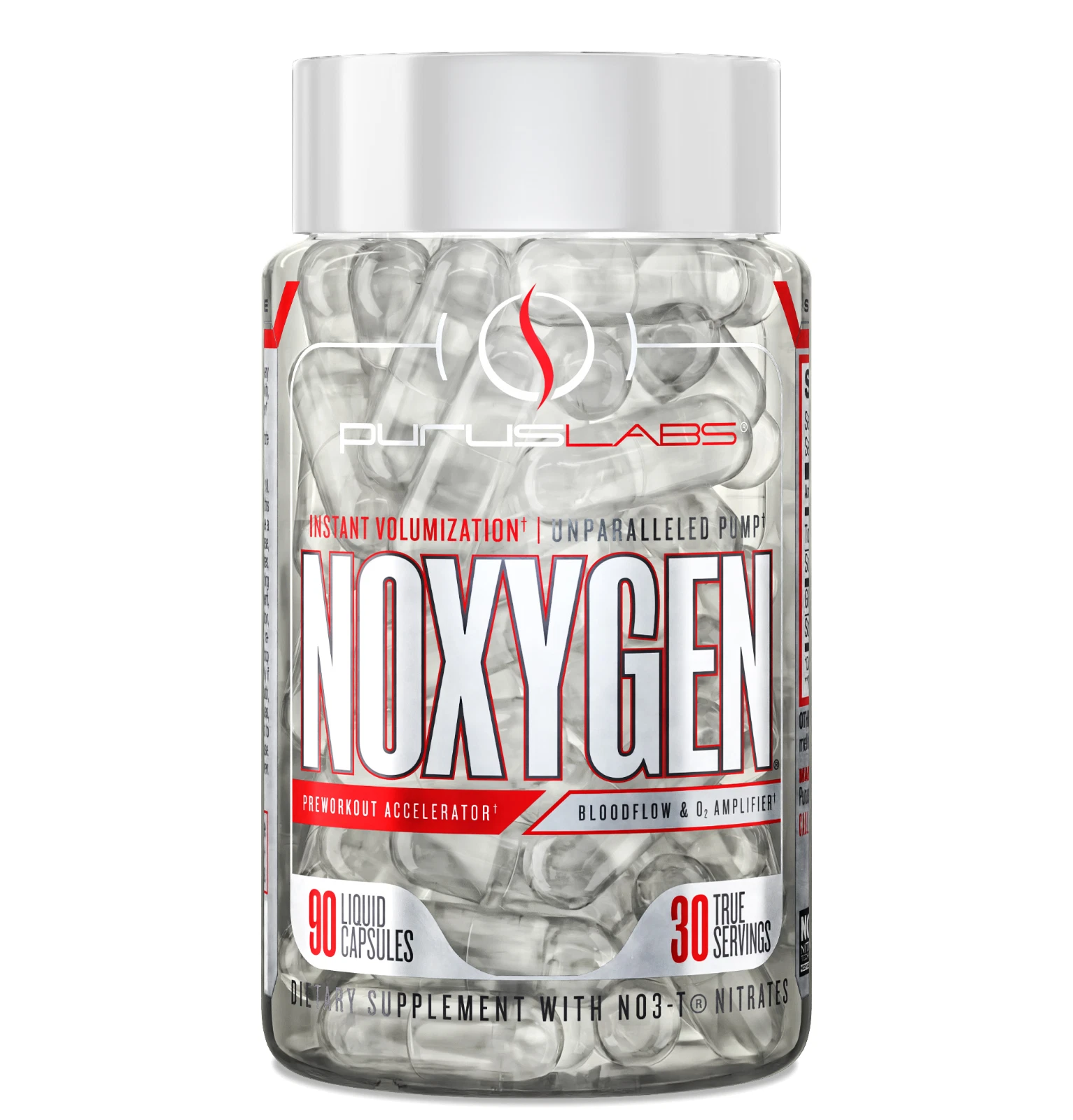 Purus Labs Noxygen Liquicaps: Pre Workout Accelerator, Nitric Oxide Booster