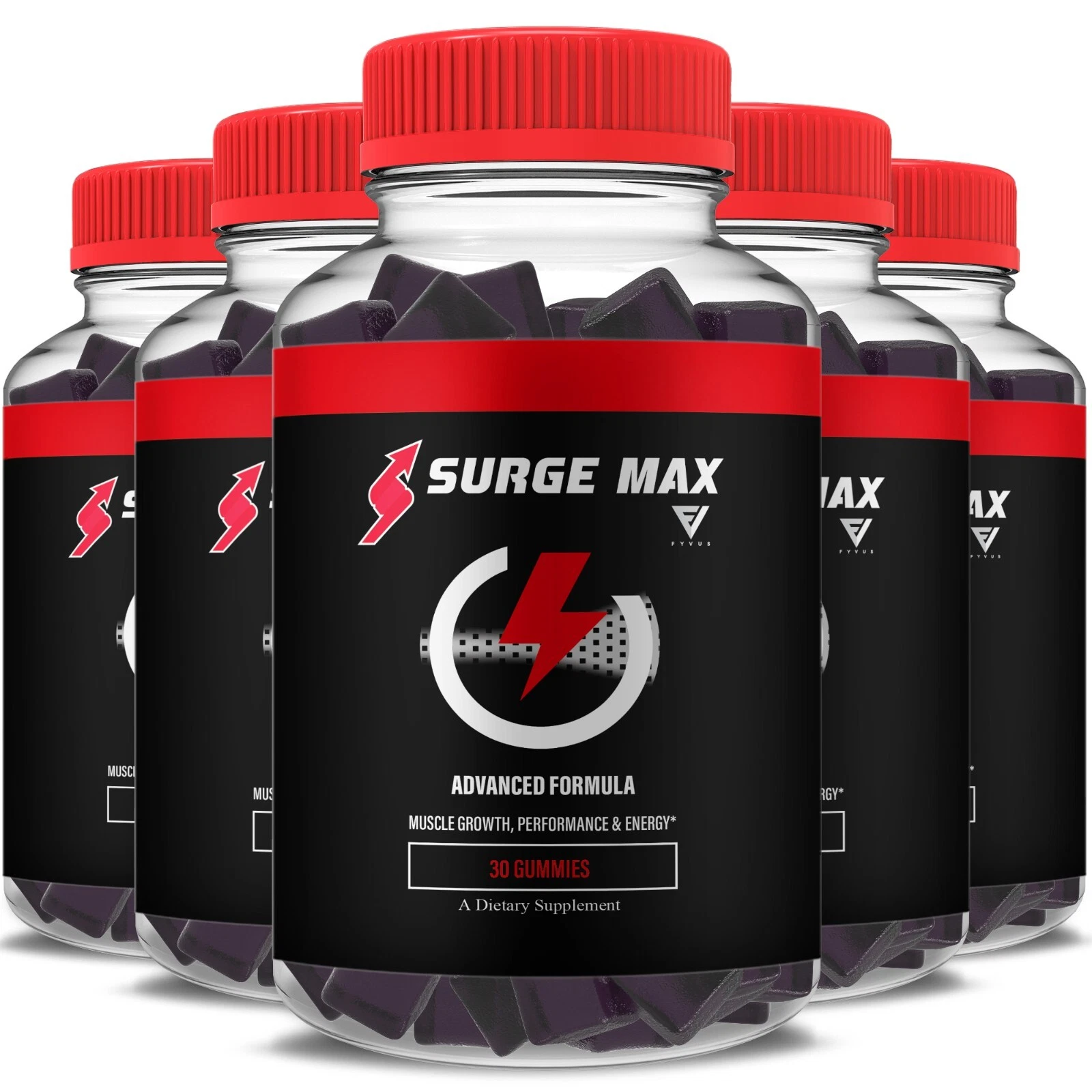 (5 Pack) Surge Max Gummies, SurgeMax Performance Support (5 Month Supply)