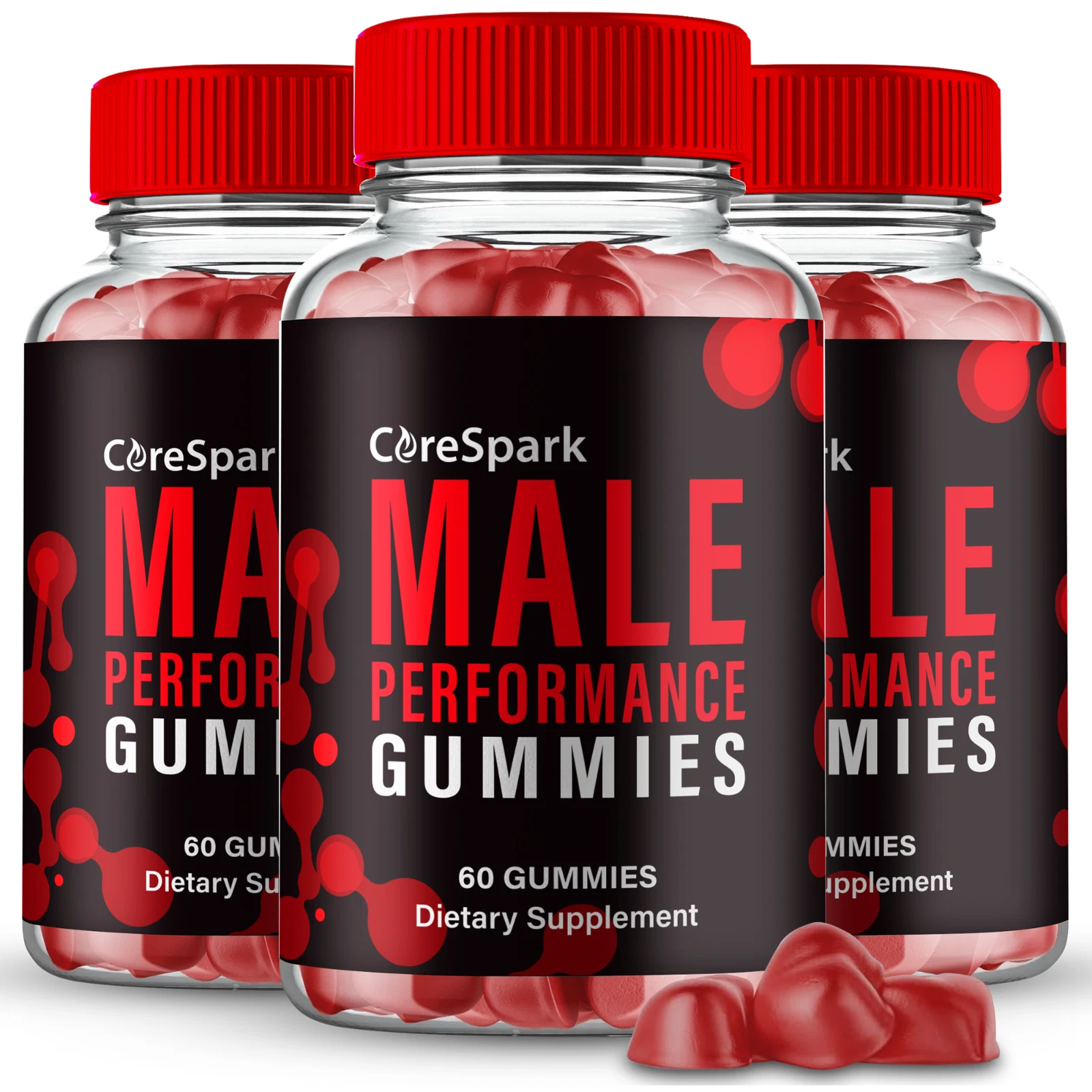 (3 Pack) Core Spark Performance Men Gummies, CoreSpark Energy Support Gummy