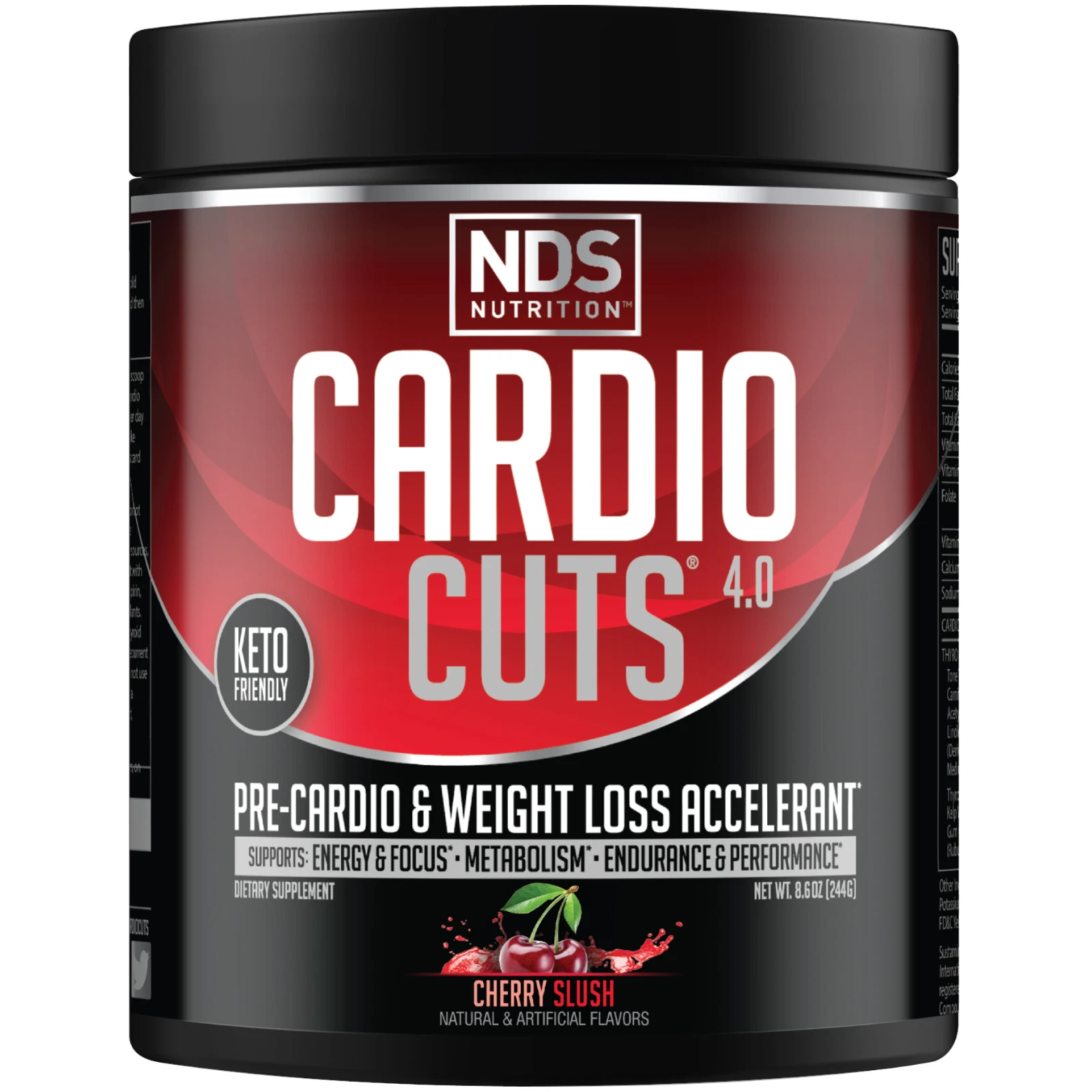 CARDIO CUTS 4.0 - Pre-Cardio / Weight Loss Drink Mix - Cherry Slush (40 Serve)
