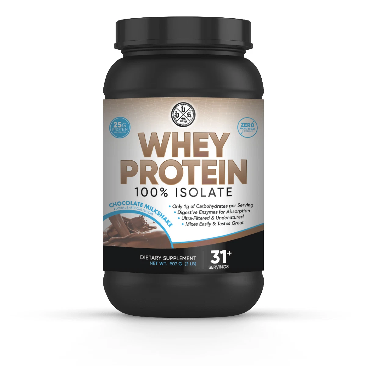 Whey Protein 100% Isolate - Chocolate Milk - 2lb - 31+ Servings