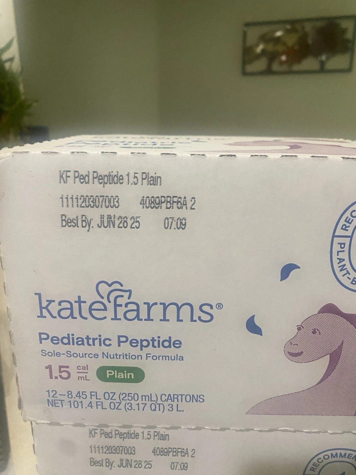 1 case / 12 bottles Kate Farms Pediatric Peptide 1.5 PLAIN