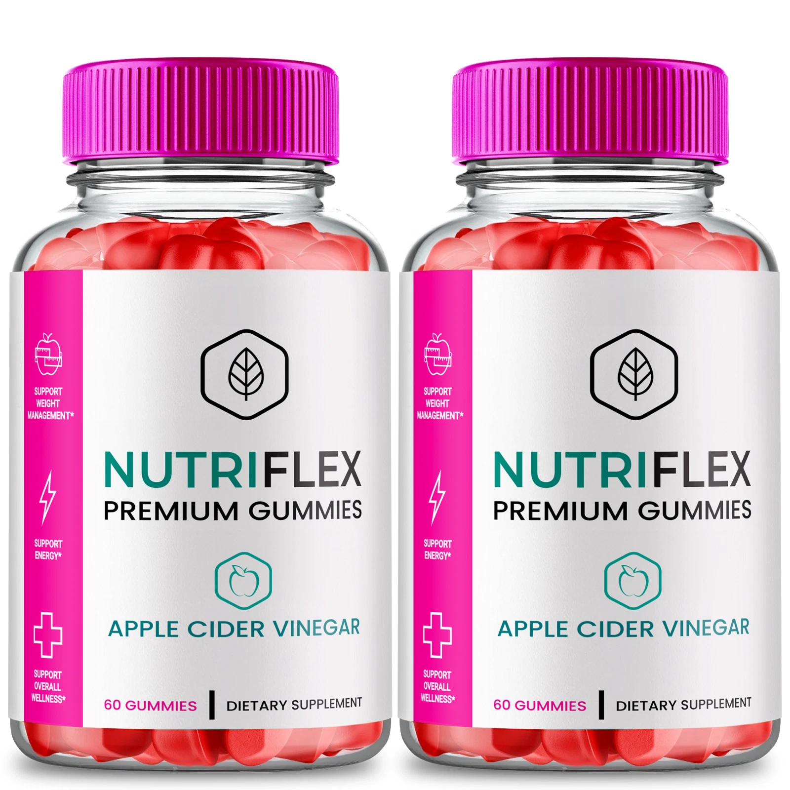 (2 Pack) Nutriflex Keto + ACV Weight Loss Gummies for Optimal Health & Fitness