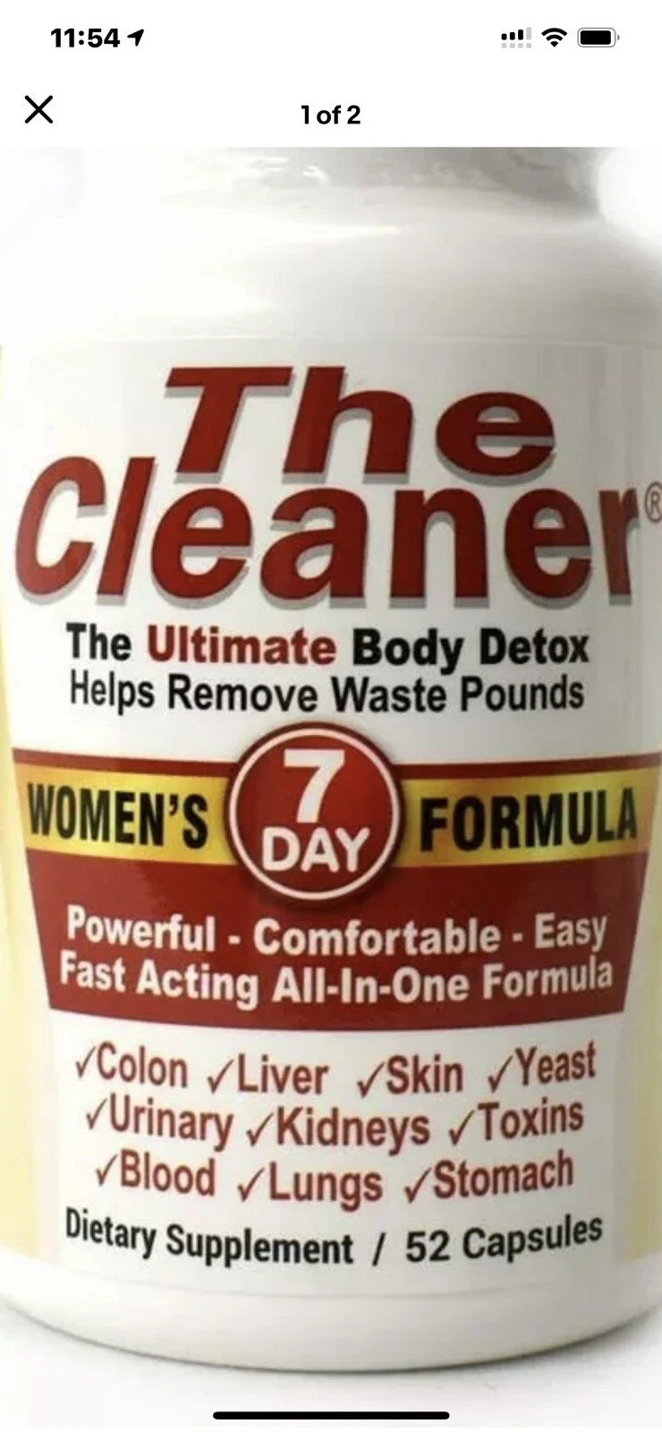 The Cleaner Women's 7 Day Formula 52 Cap Fast Free 1st Class Shipping Body Detox