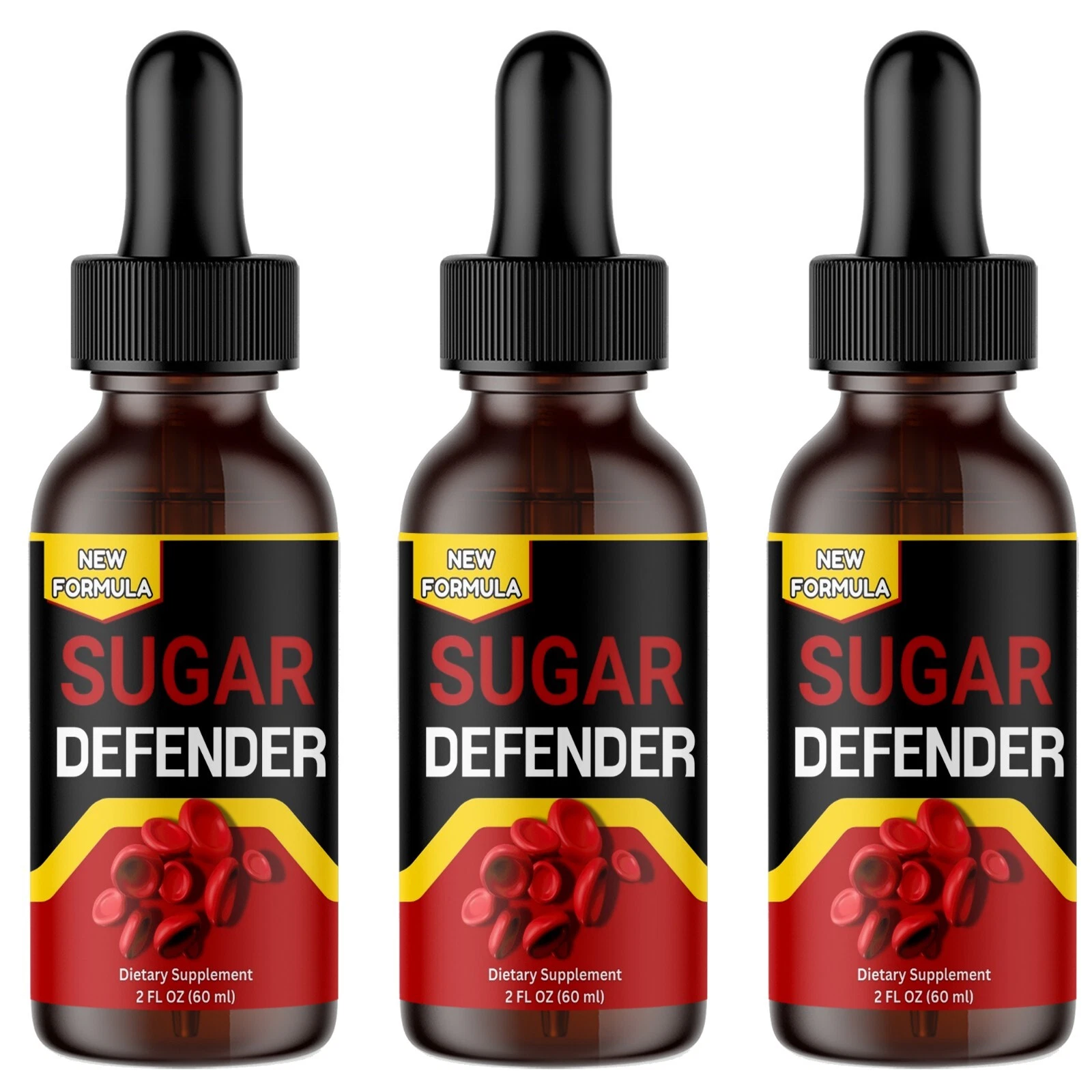 (3 Pack) Sugar Defender (As Seen On Social Media) - Sugar Defender Drops For Dia