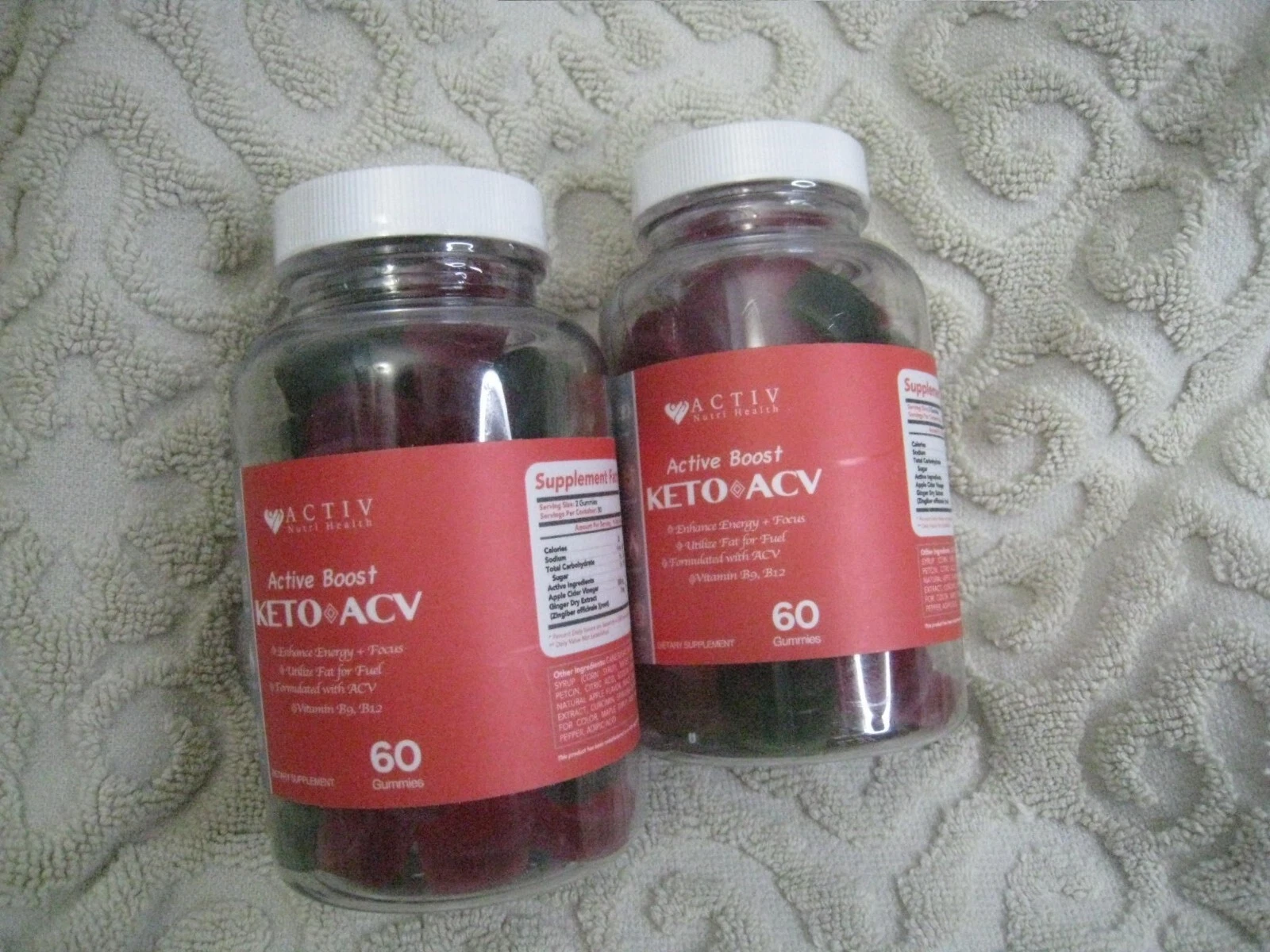 2x Active Boost Keto ACV Gummies ACTIV Nutri Health Weight Loss (2x60) 02/2025