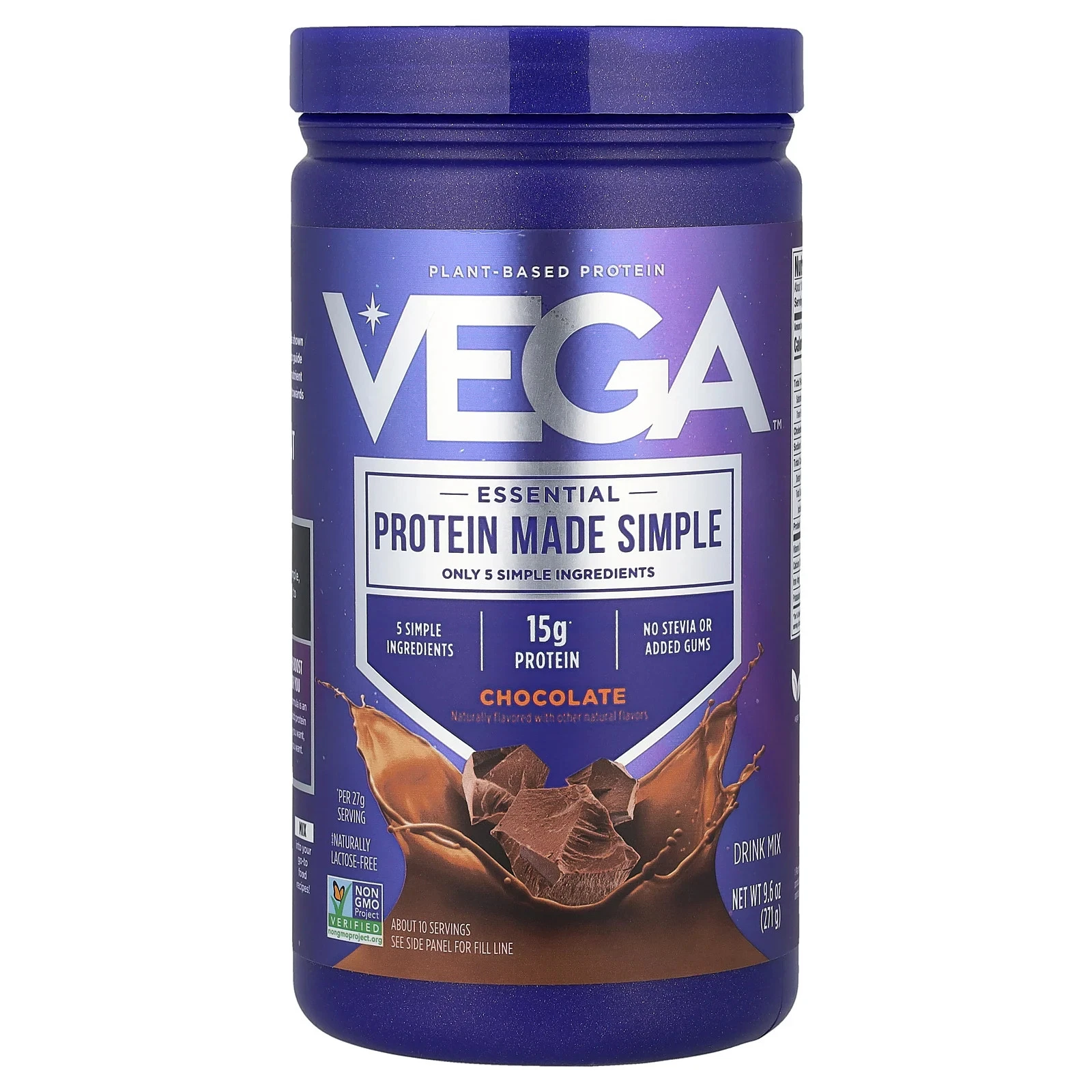Essential Protein Made Simple, Plant-Based Protein, Chocolate, 9.6 oz (271 g)