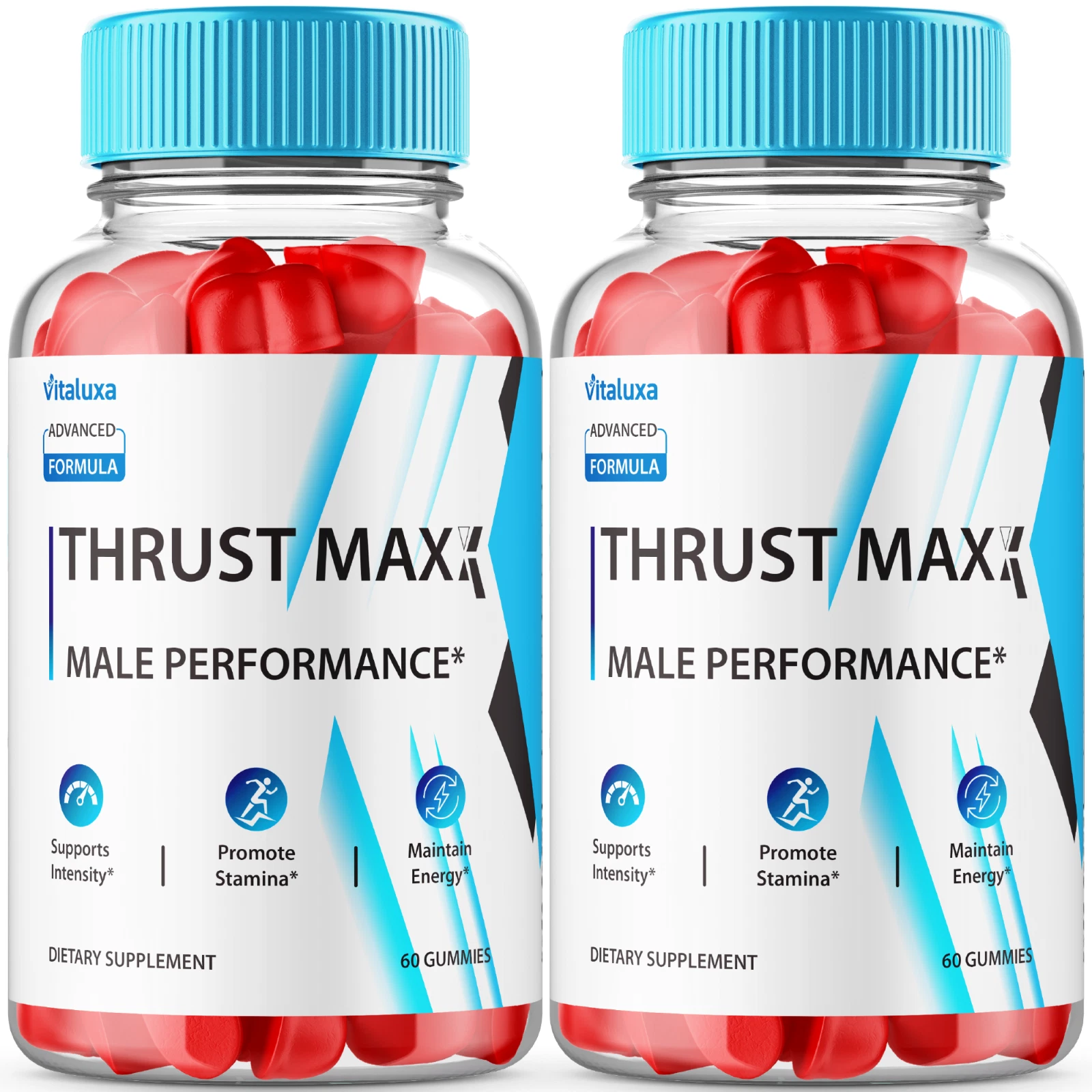 (2 Pack) Thrust Maxx Advanced Formula Performance Booster Gummies (120 Capsules)