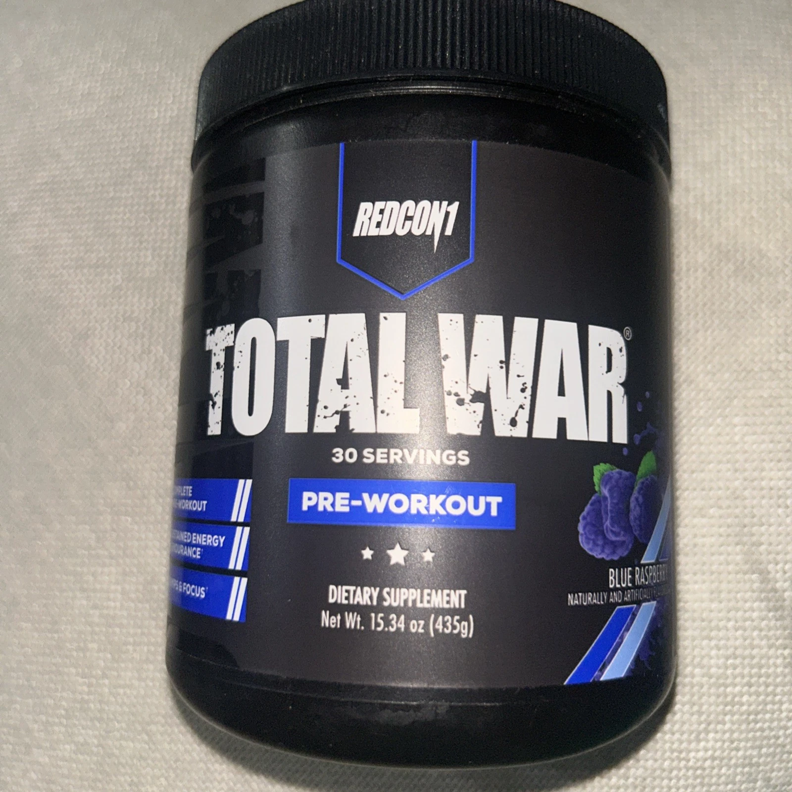 Redcon1 Total War Preworkout 30 Serving Powder Redcon *BLUE RASPBERRY*