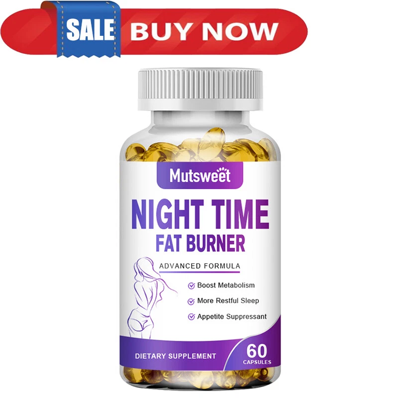 Night Time Fat Burner Capsules Weight Loss Appetite Suppressant Restful Sleep