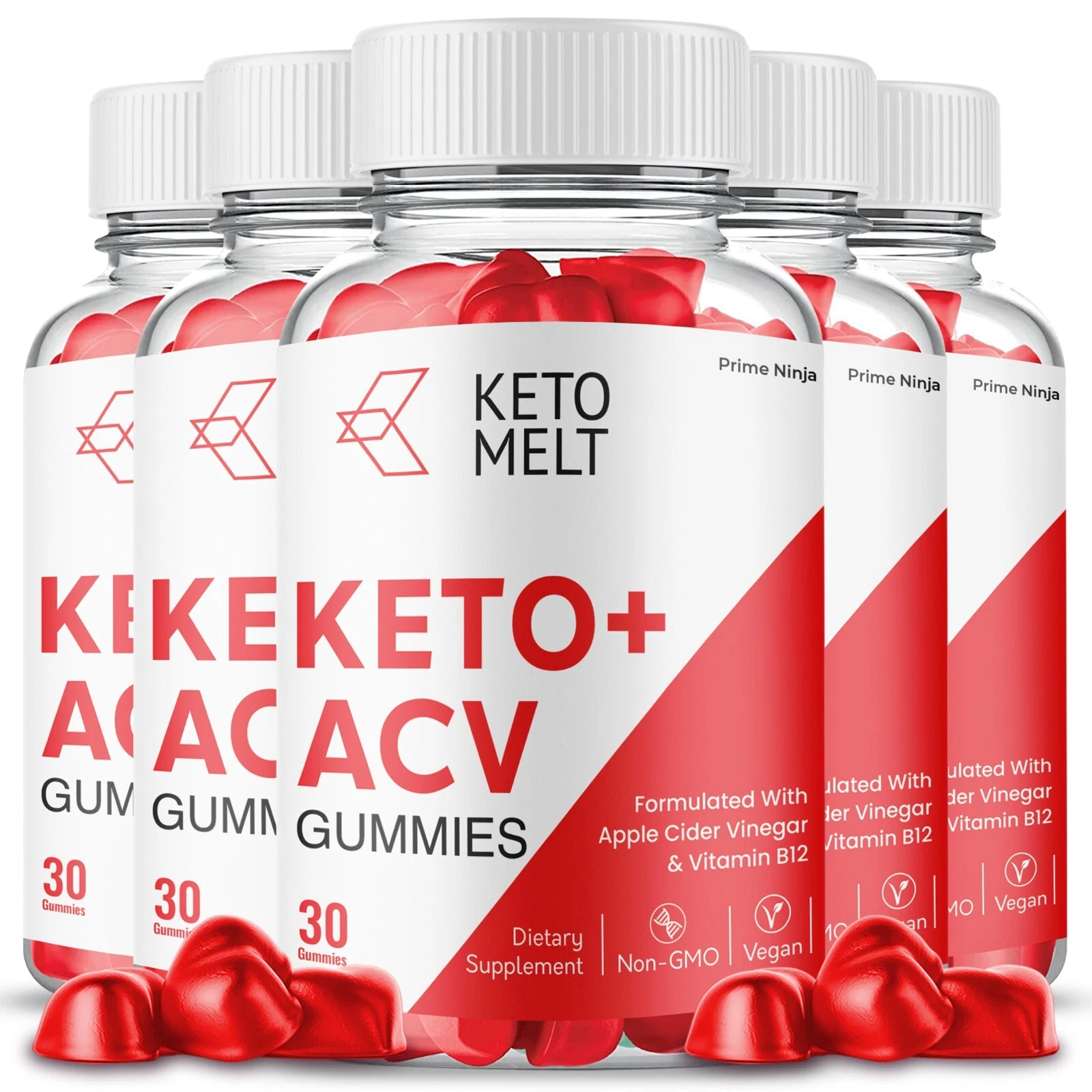 Keto Melt Keto ACV Gummies, KetoMelt Gummies Maximum Strength Official (5 Pack)