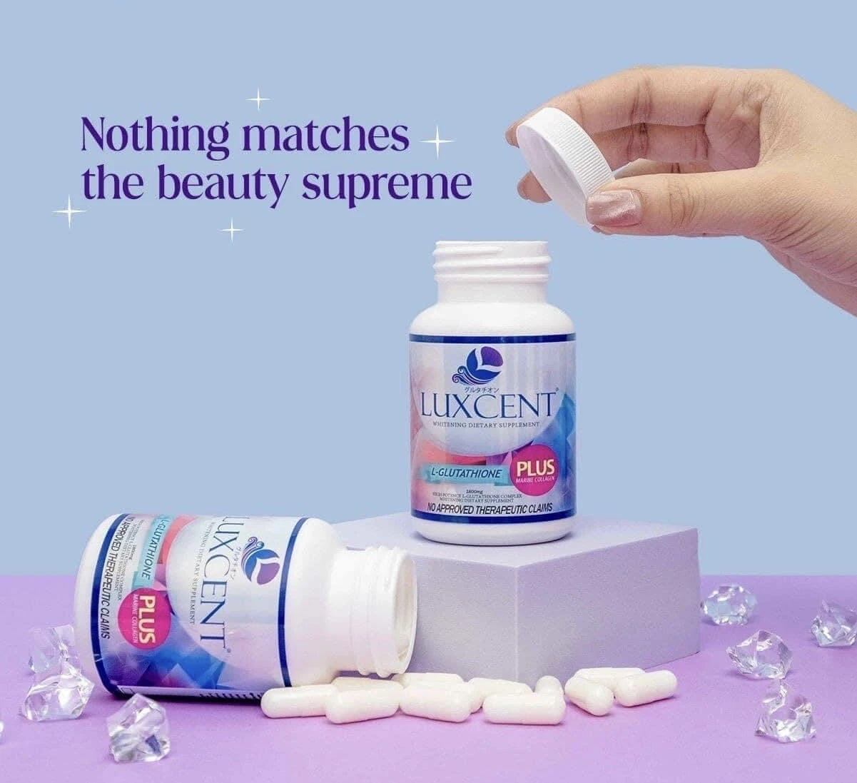 2 Bottles LUXCENT GLUTATHIONE 100 % AUTHENTIC (Louise Beauty Box 🇺🇸)