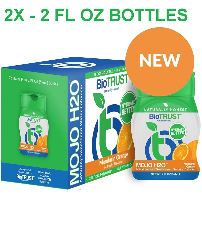 BioTRUST MOJO H2O - HEALTHY WATER ENHANCER (2 DELICIOUS FLAVORS)