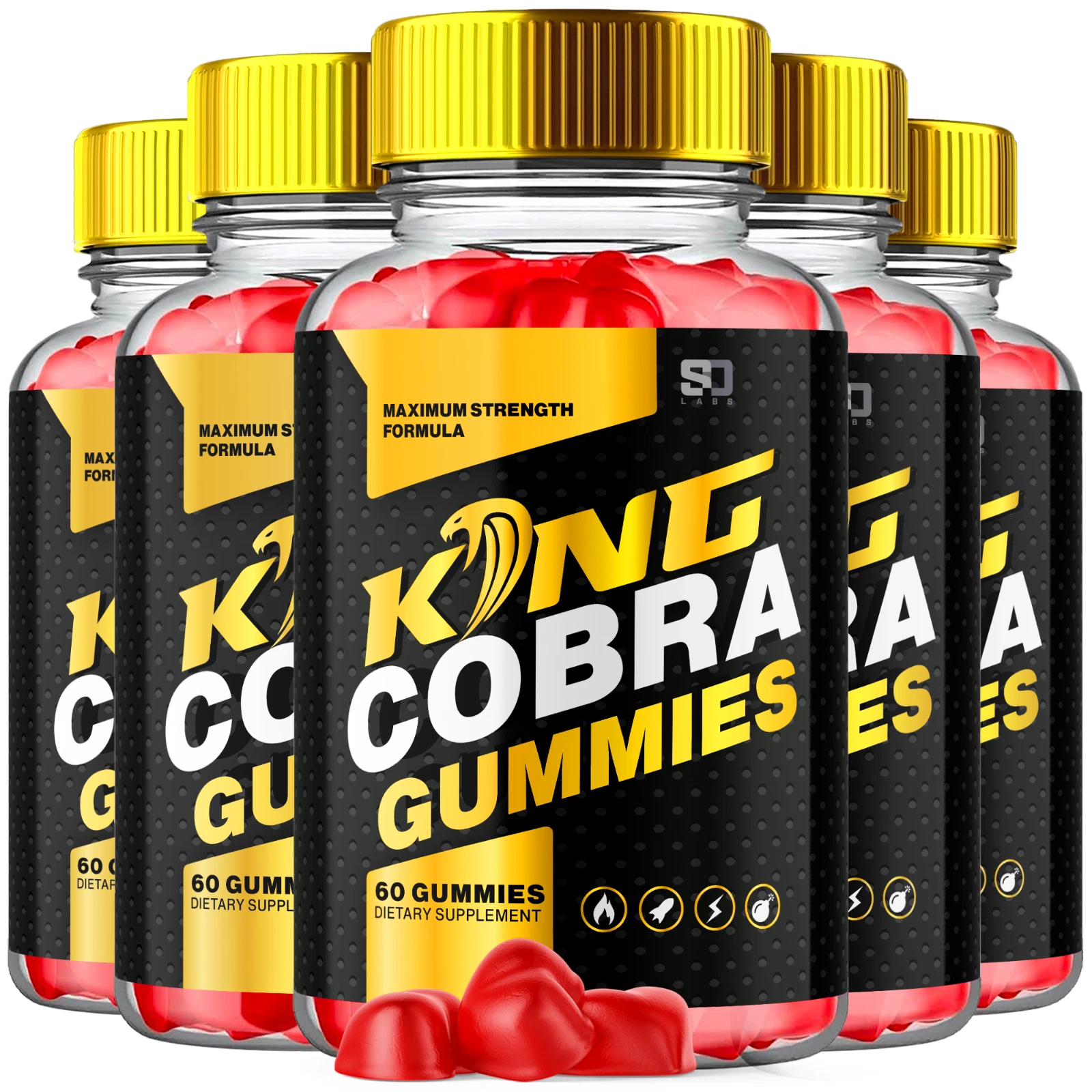 King Cobra Gummies - Support Men's Vitality and Daily Energy (5 Pack)