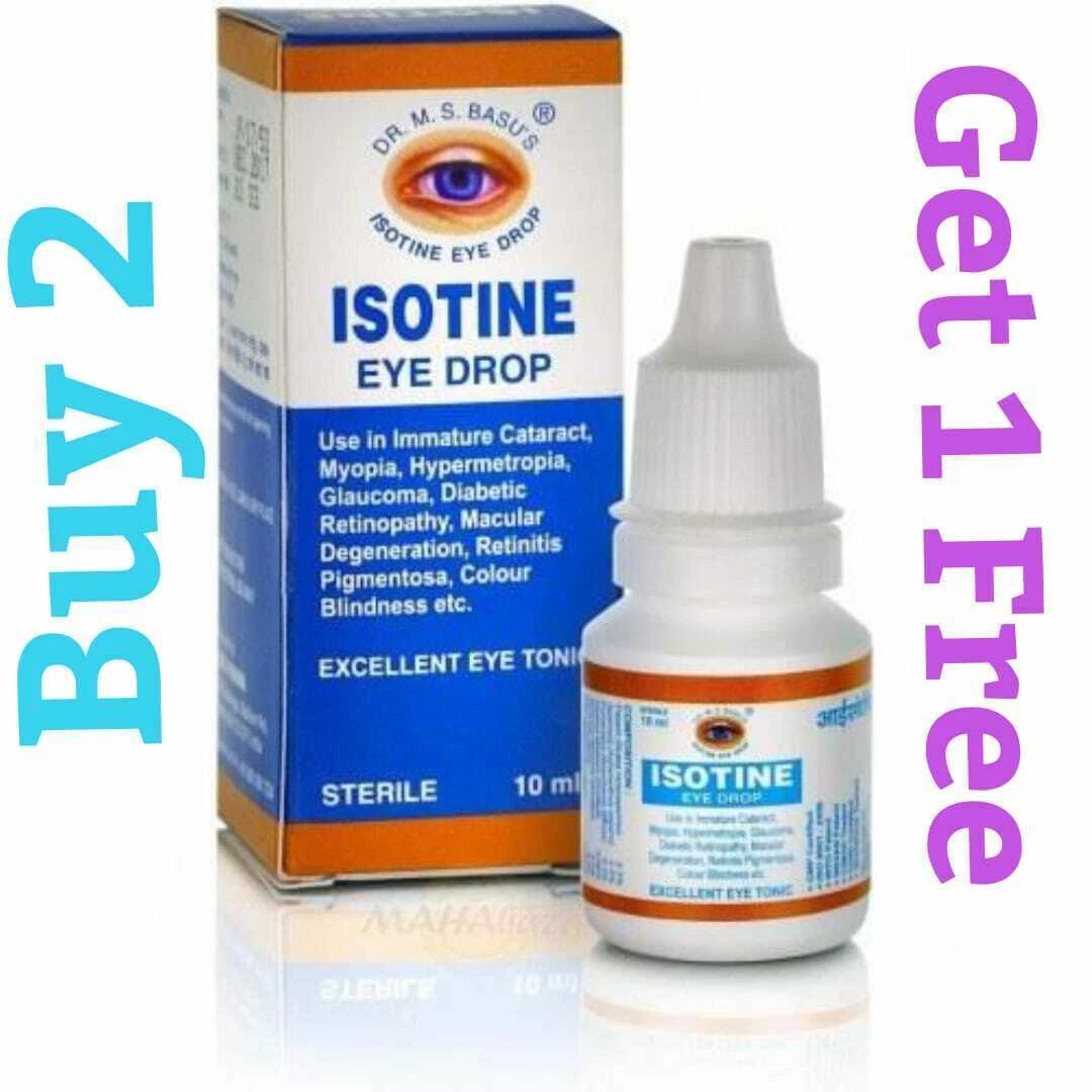 Buy 2 Get 1 Free Isotine Eye Drops Pure Herbal For Cataract Myopia Glaucoma 10ml
