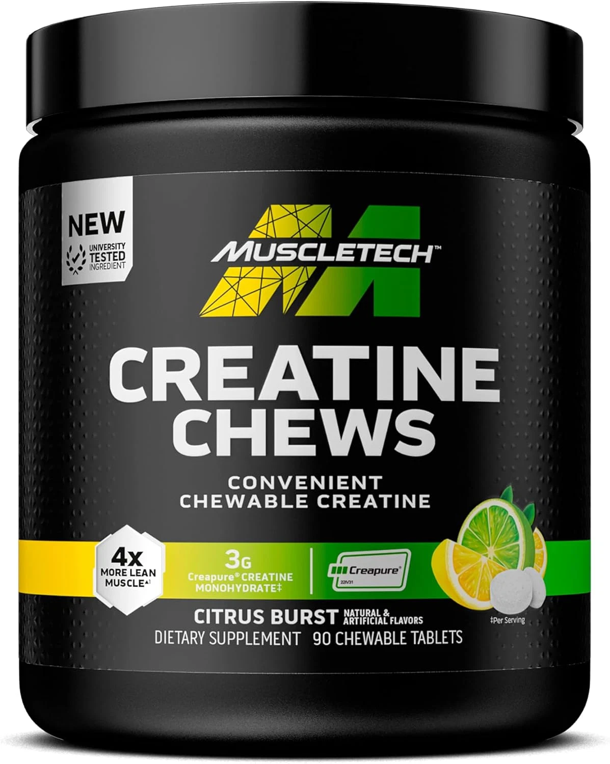 | Creatine Chews | Creapure | Muscle Recovery + Builder for Men & Women | Workou