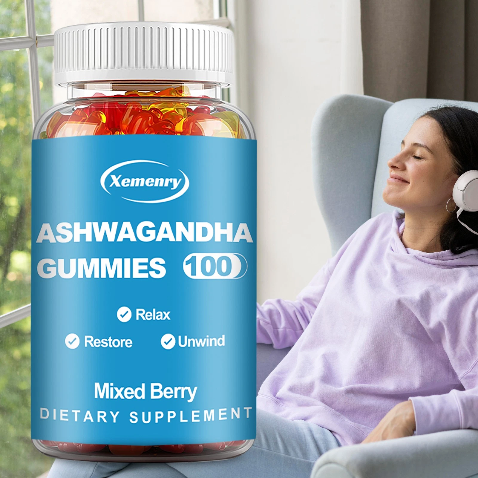 Organic Ashwagandha Capsules High Quality Dietary Supplement, Adrenal Support