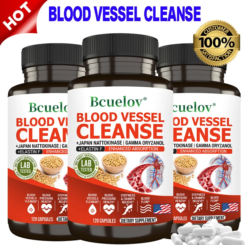 Blood Vessel Cleanse Nattokinase - Blood & Circulatory Health capsules