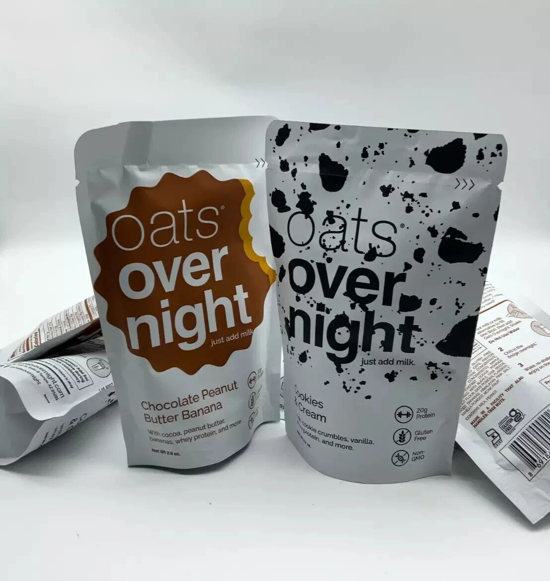 Oats Overnight 24-Pack Bundle + Shaker – 12 Chocolate PB, 12 Cream Flavors