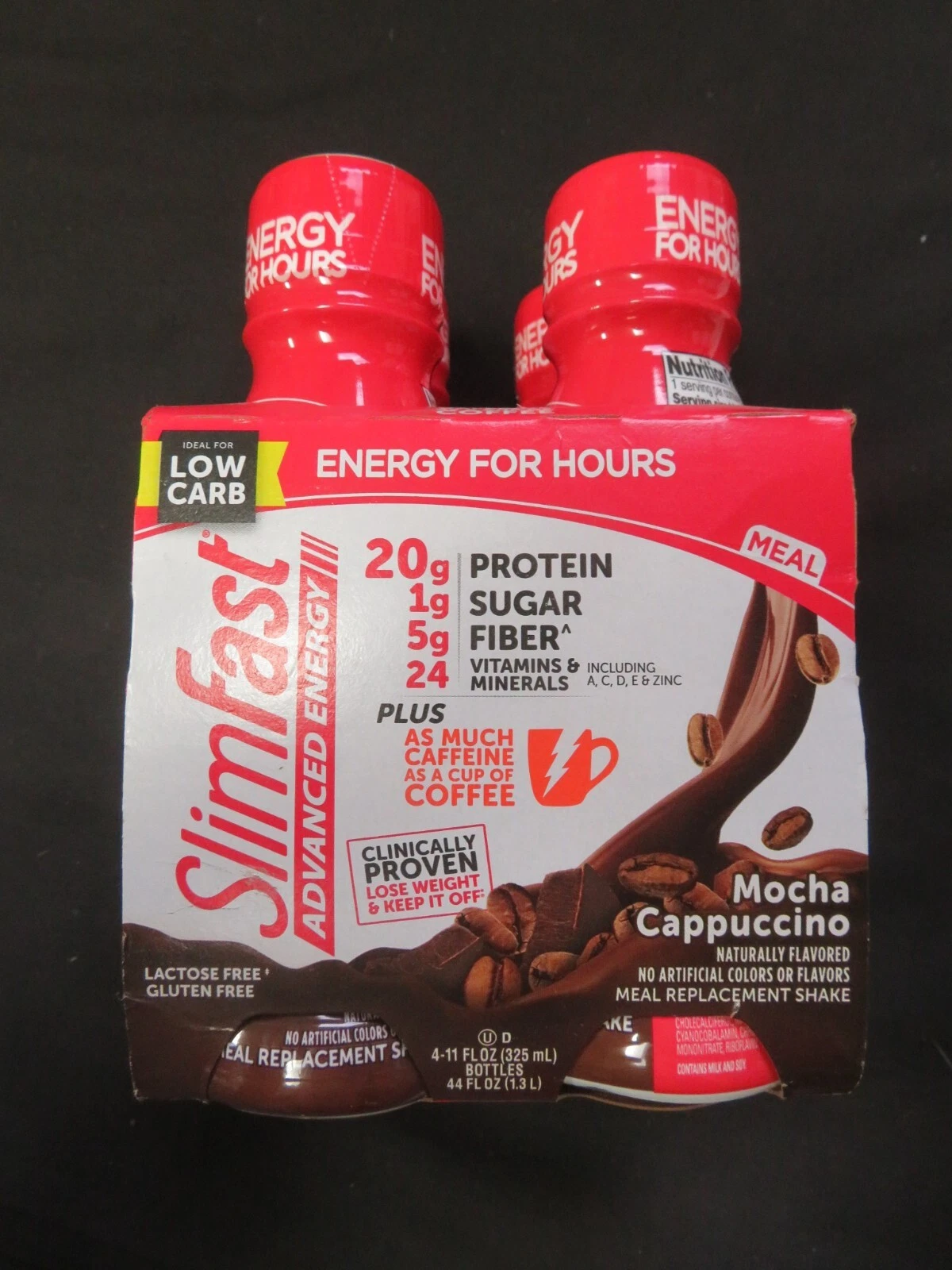 SlimFast Advanced Energy Mocha Cappuccino Shake (4 Pack)