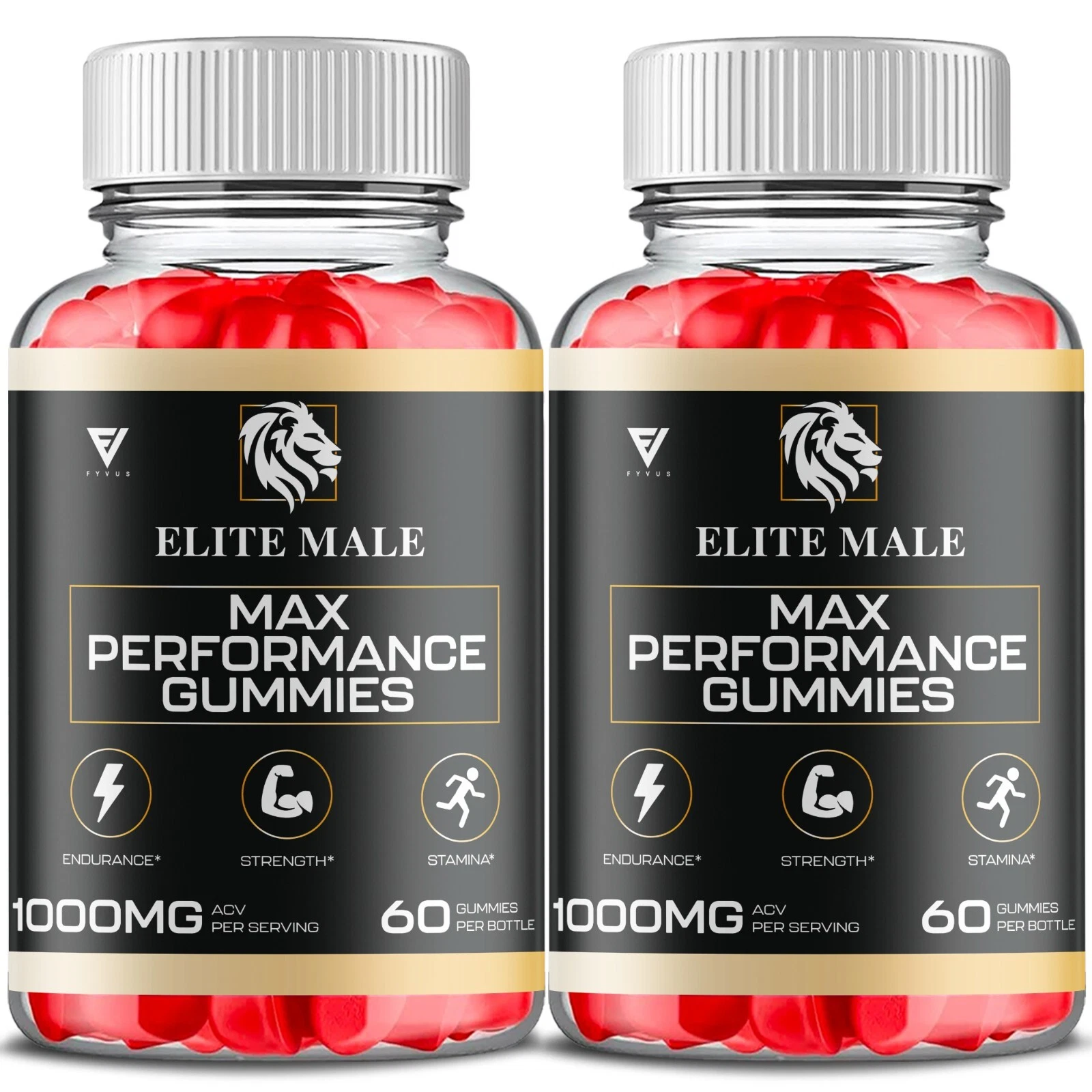 (2 Pack) Elite Male Gummies EliteMale Max Performance Supplement (120 Gummies)