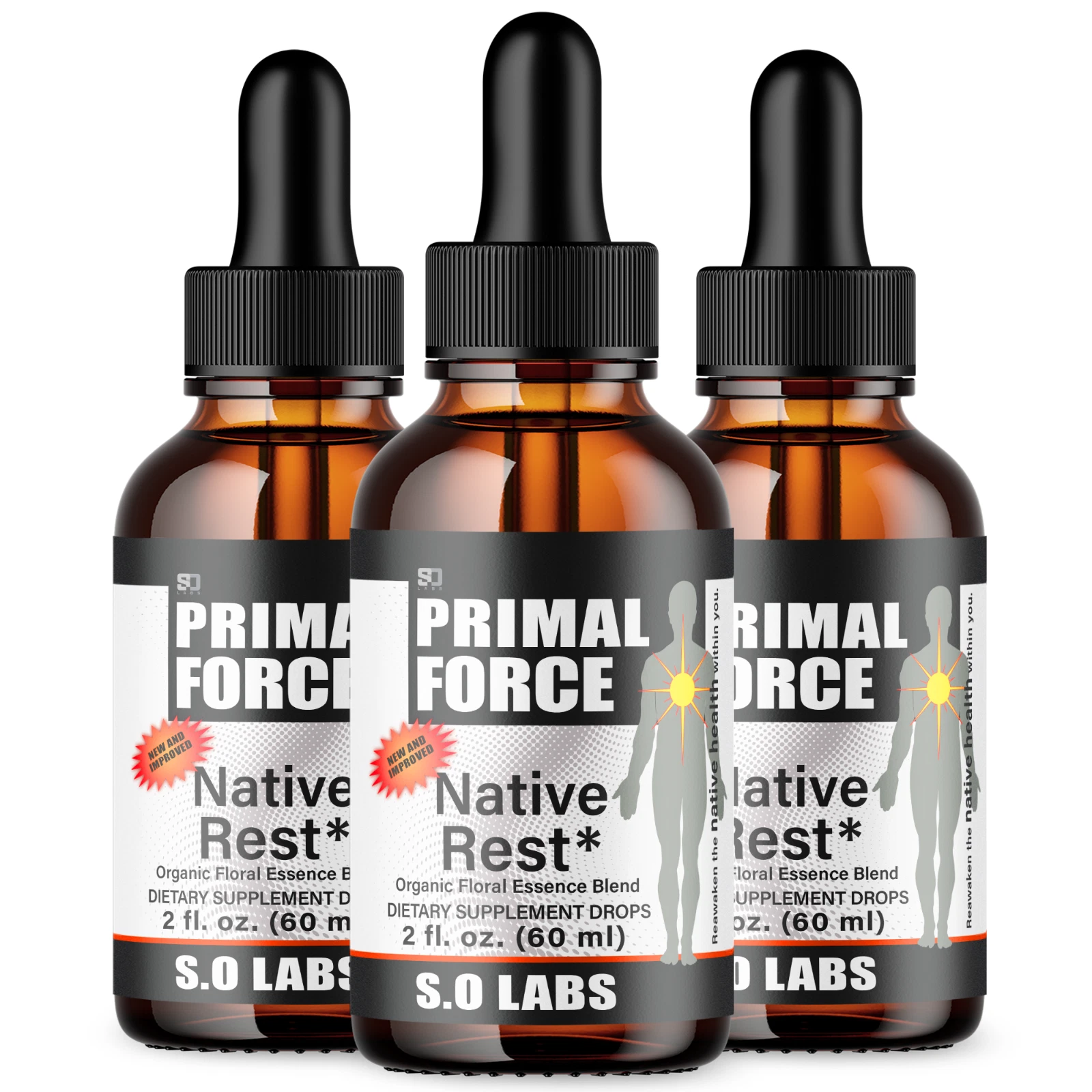 Primal Force Blood Drops - Supports Blood Health & Balanced Lifestyle - 3 Pack