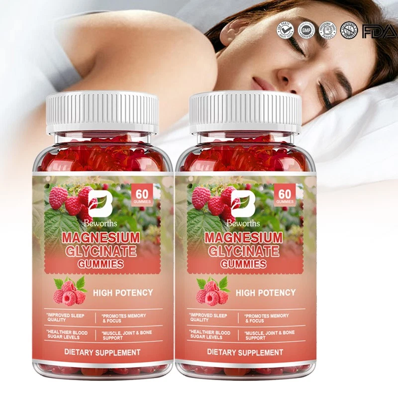 Magnesium Glycinate 400mg – 240 Capsules, Non-GMO, Sleep & Stress Support