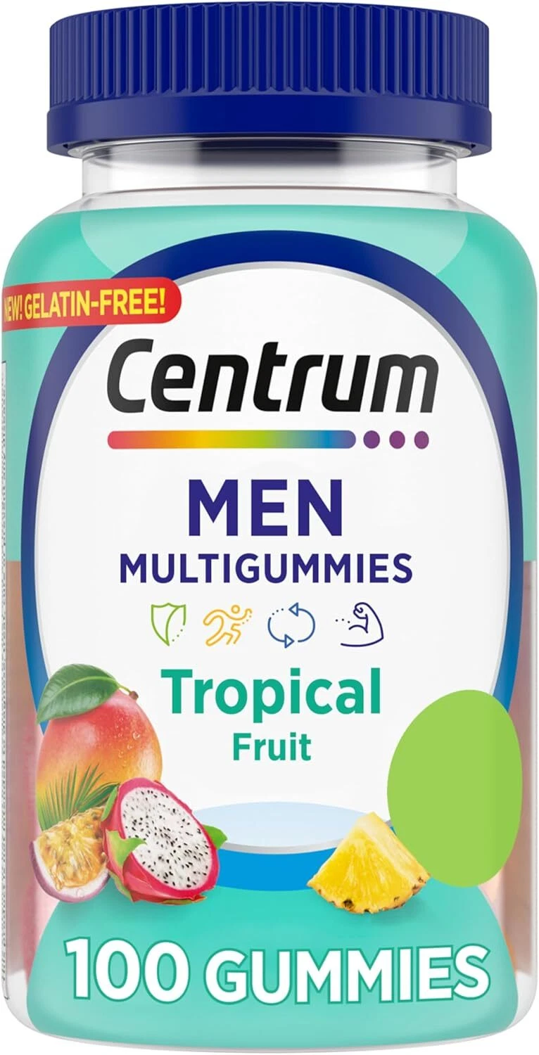 Centrum Men's Multivitamin Gummies, Immune & Energy Support, 100 Count