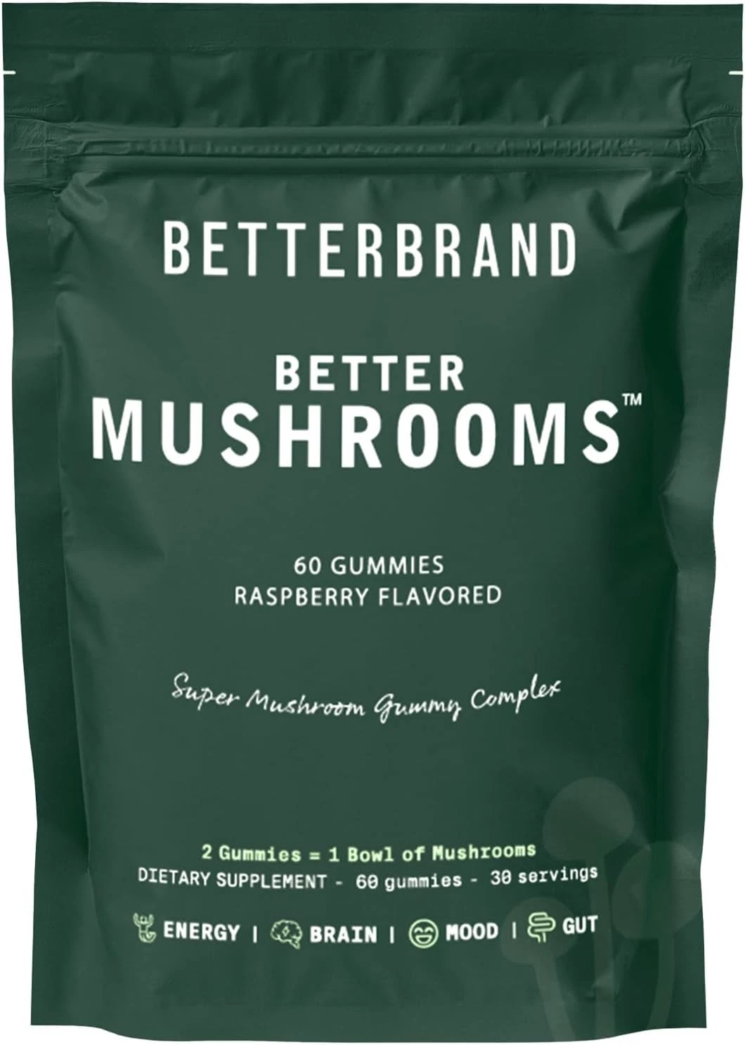 Betterbrand BetterMushrooms Mushroom Gummies to Support 60 Count (Pack of 1)