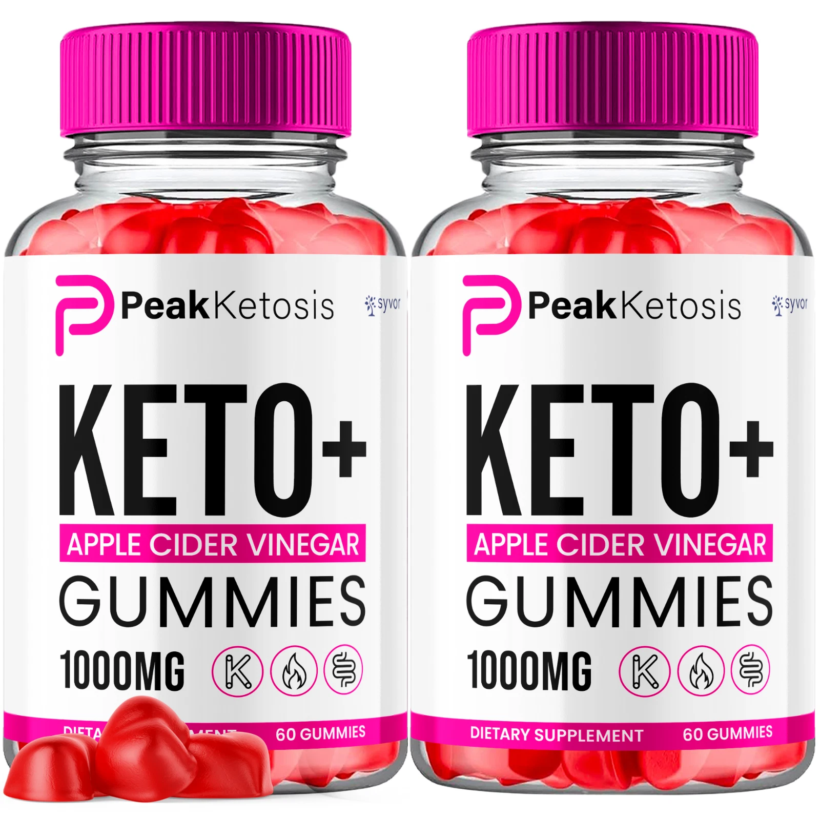Peak Ketosis Keto ACV Gummies 1000MG Maximum Strength Formula 120 Gummies