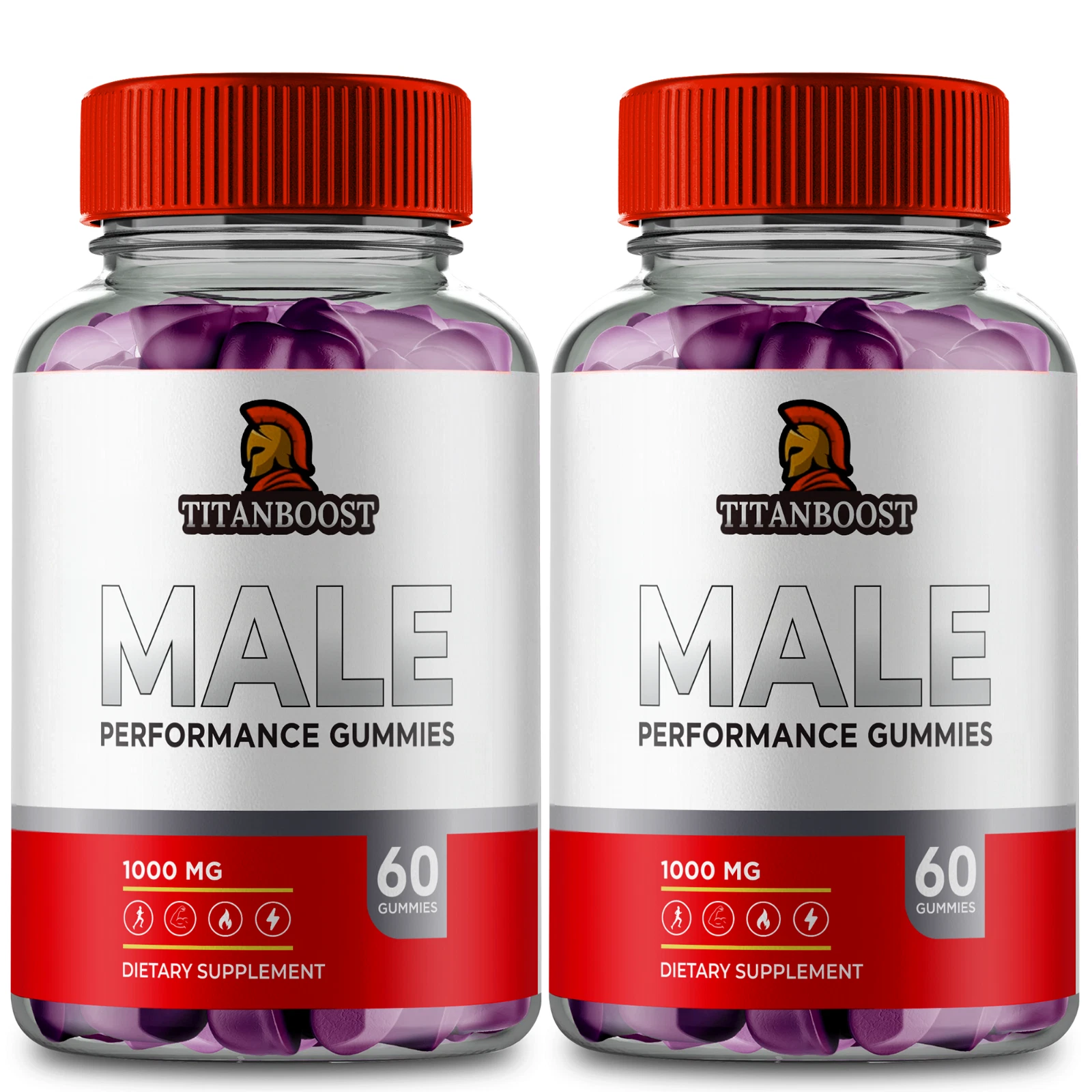 (2 Pack) Titan Boost For Men, Titan Boost Gummies, TitanBoost Male Performance