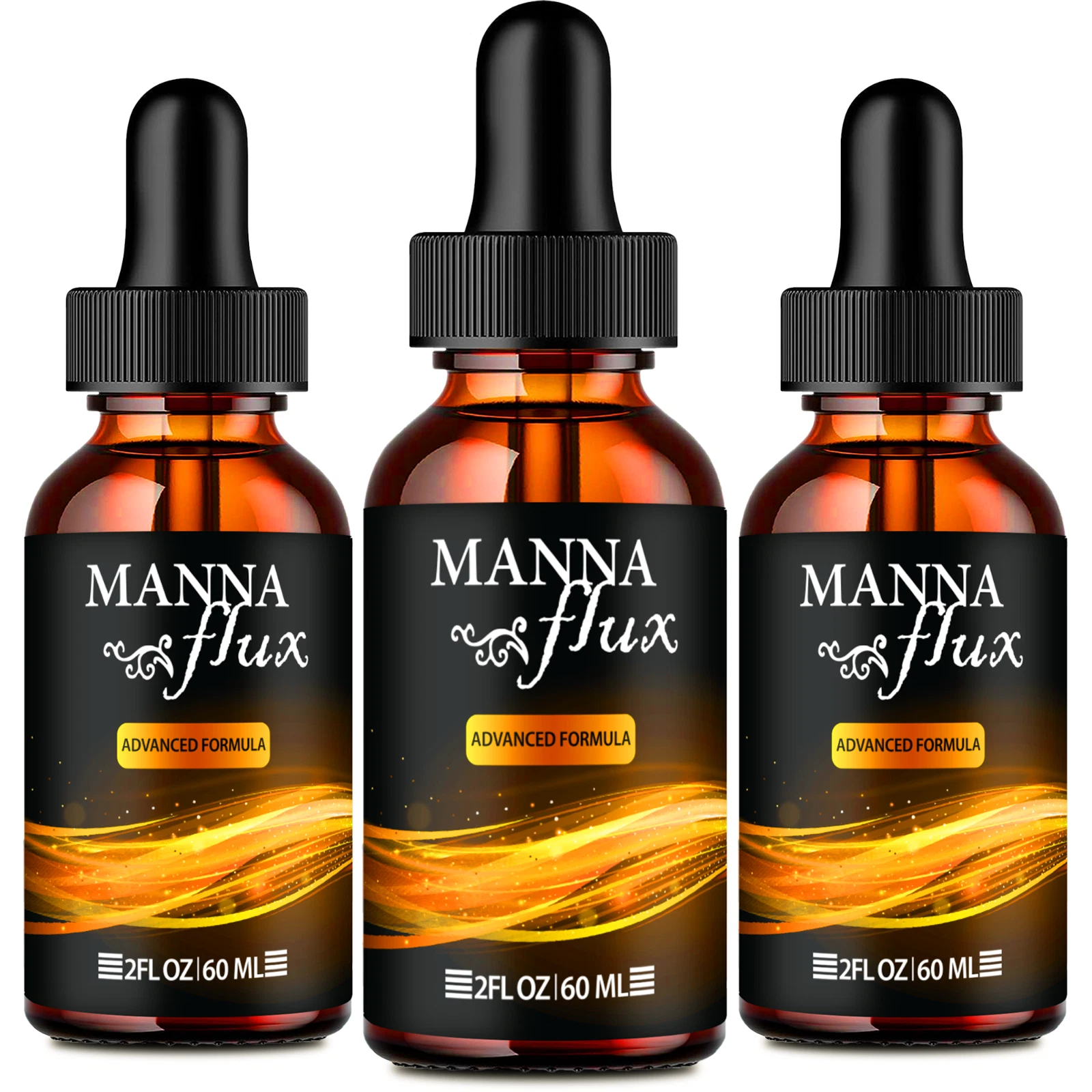 (3 Pack) Mannaflux Blood Drops, Manna flux Liquid Drops Blood Support Formula