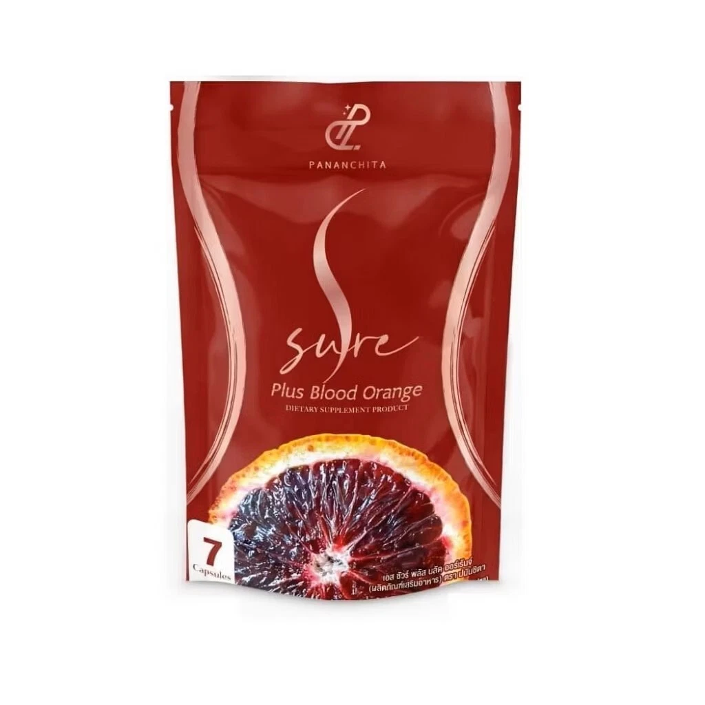 S Sure Plus Blood Orange 7 Caps Weight Management Fat Dietary Supplement