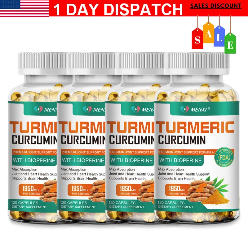 Turmeric Curcumin 95% 2000mg with BioPerine Black Pepper Extract Highest Potency