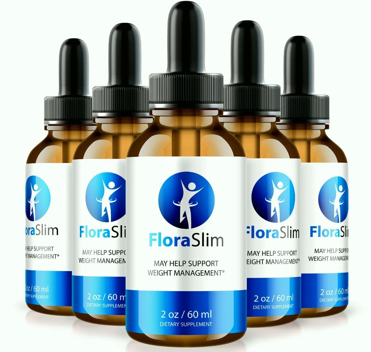 (5 Pack) FloraSlim Weight Loss Drops to Enhance Fat Burning & Energy