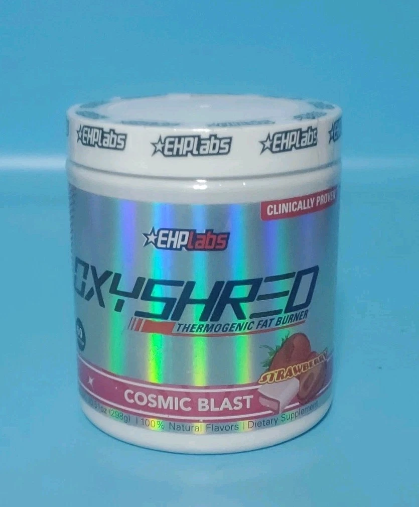 EHP Laps, OxyShred, Fat Burner, Cosmic Blast, Strawberry, 10.51oz Exp 5/2027