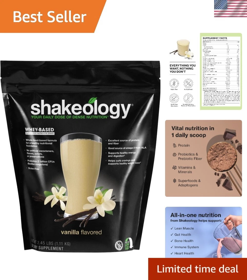 Whey Protein Powder Gluten Free Vanilla 17g Protein Weight Loss Muscle Support