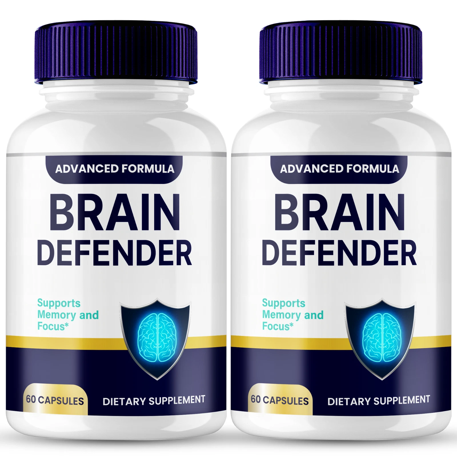 (2 pack) Brain Defender Memory & Brain Support Capsule, Advanced Cognitive Pills