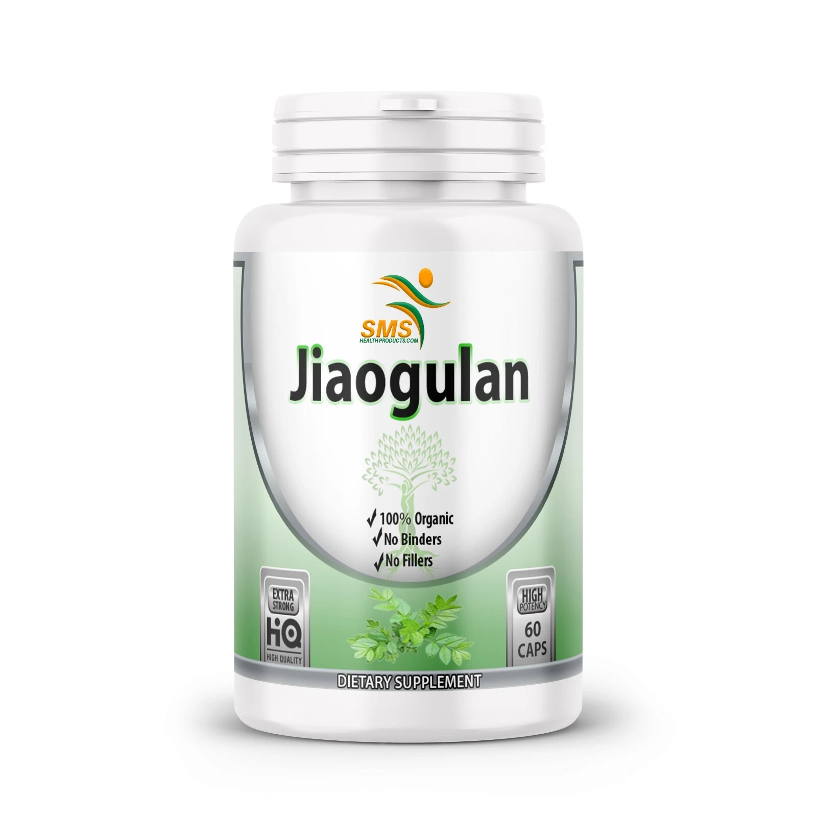 Adaptógeno de ginseng del sur Jiaogulan Gynostemma pentaphyllum 60 cápsulas