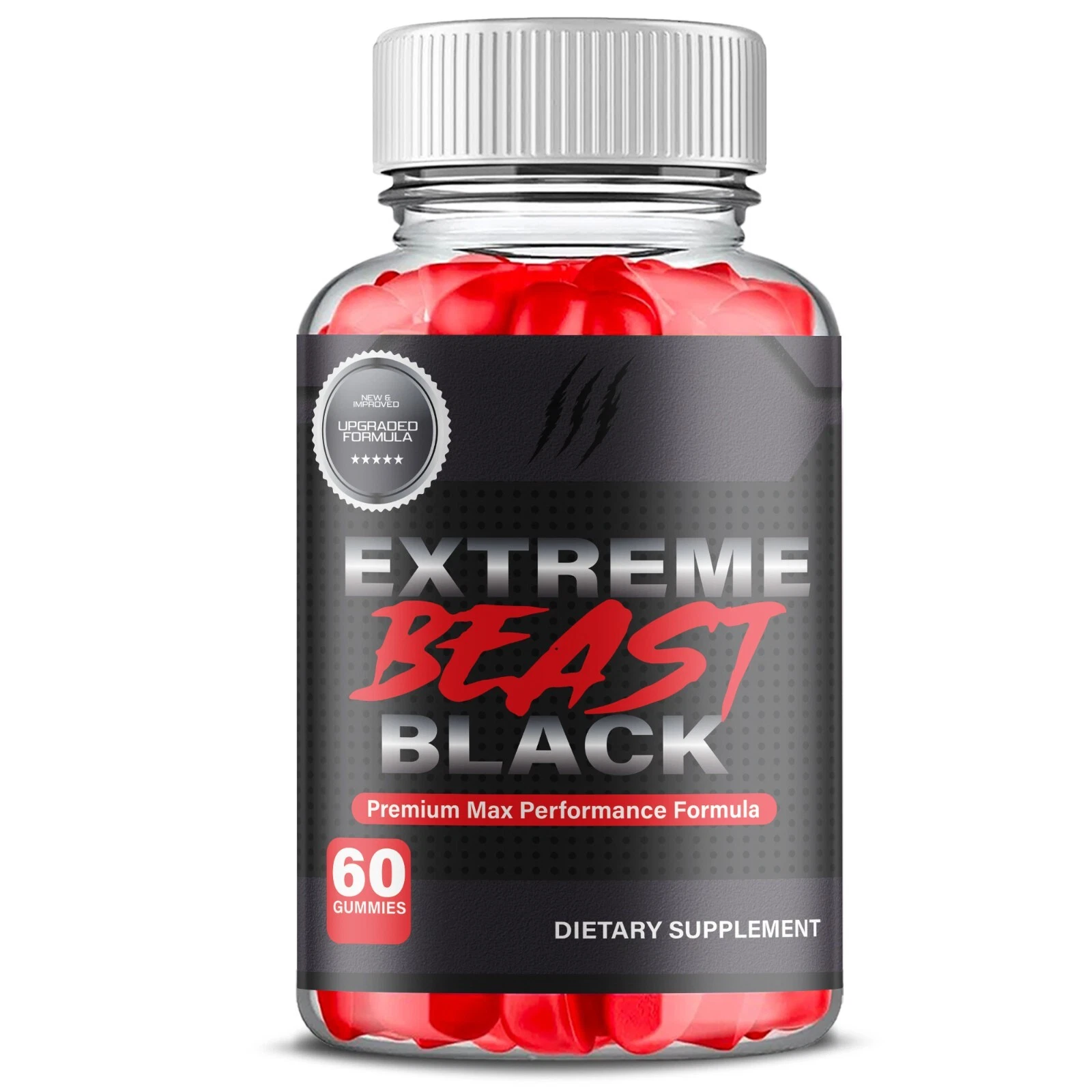 Extreme Beast Black Gummies, Extreme Beast Black Max Performance (60 Gummies)