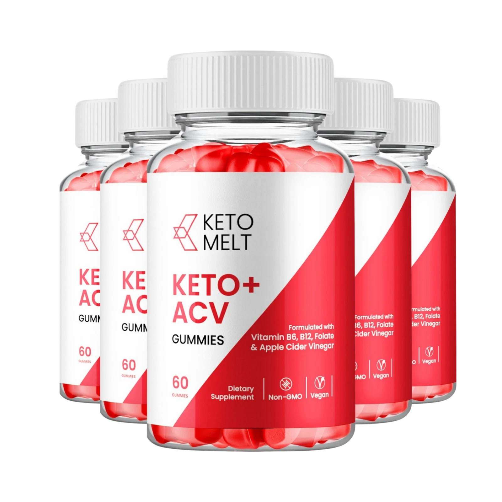 5-Pack Keto Melt Gummies - Keto Melt ACV Keto Gummies Weight Loss - 300 Gummies
