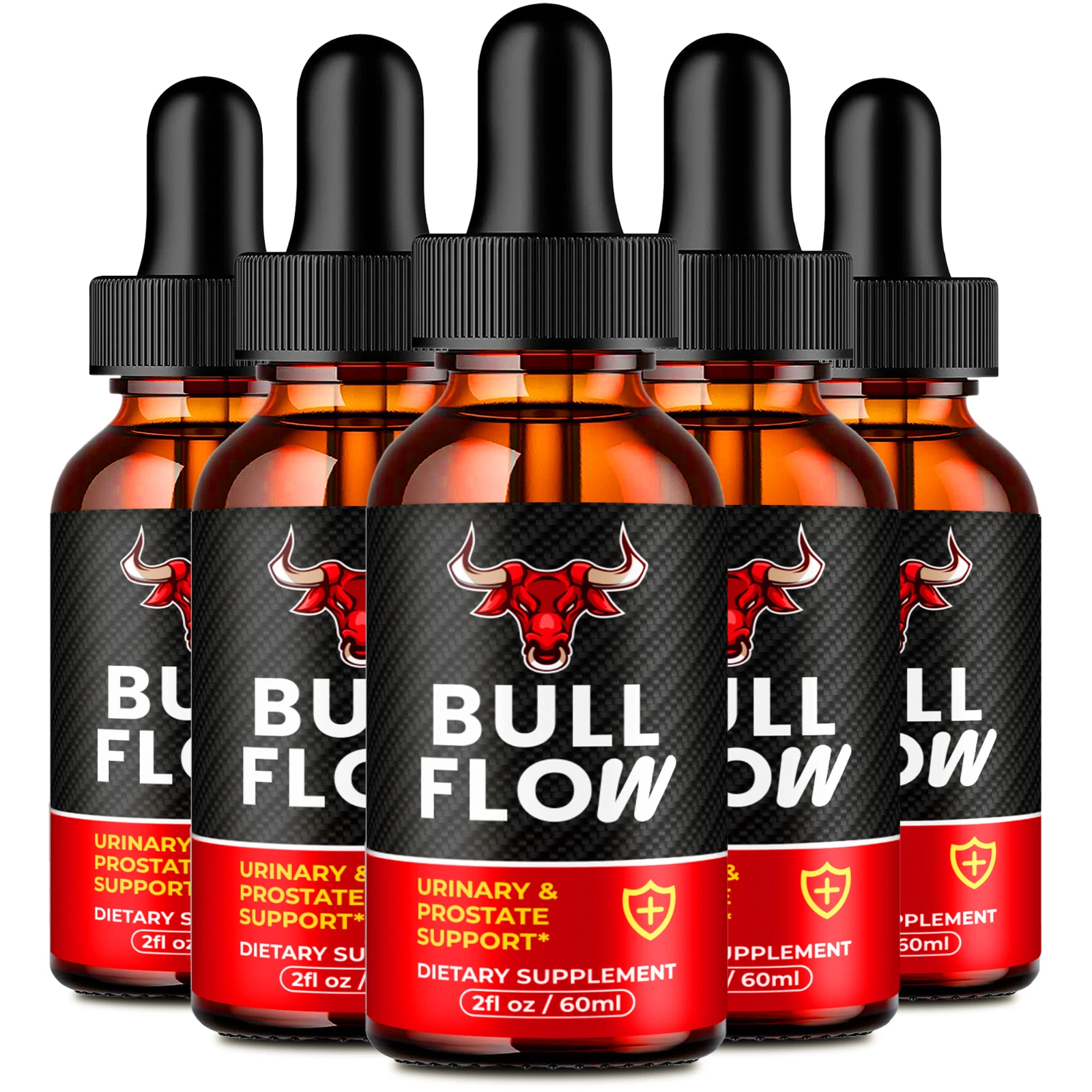 (5 Pack) Bull Flow for Prostate Health Capsules, Advanced BullFlow Drops for Men