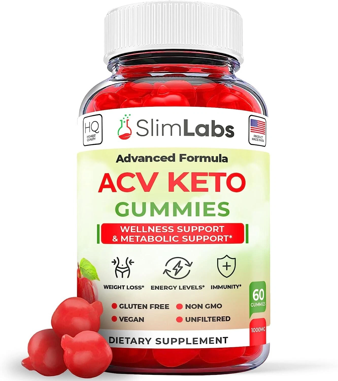 SlimLabs ACV KetoGummies - Slim Labs Gummy Advanced Weight Loss OFFICIAL-1Pack